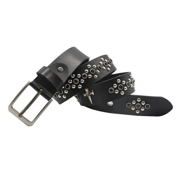 Japanese Brand Rivet Leather Pin Belt Size ONE SIZE - 4 Thumbnail