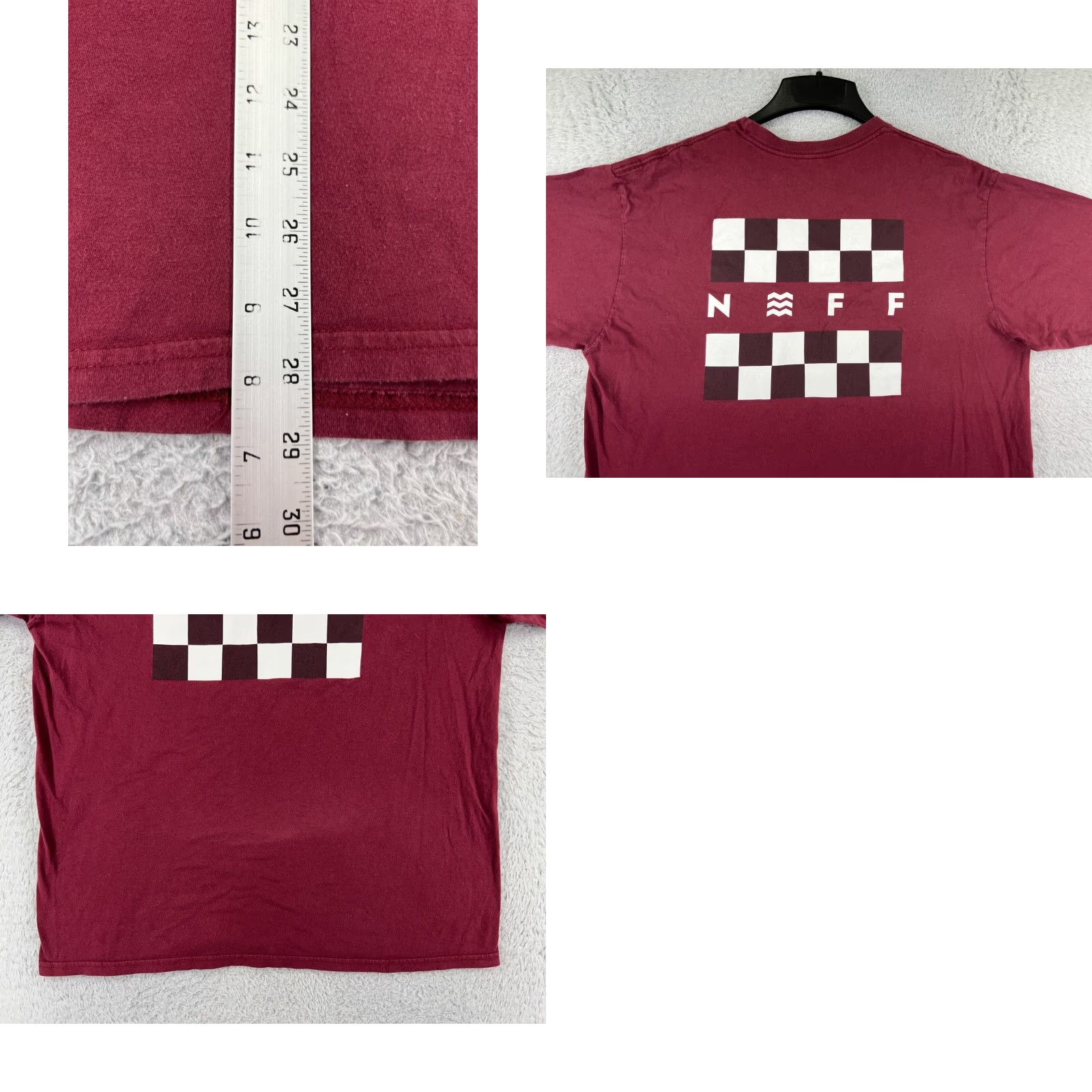 Vintage NEFF Shirt Mens XL Red Short Sleeve Crew Neck 100% Cotton Checkerboard 90s California Mens Size US XL / EU 56 / 4 - 9 Thumbnail