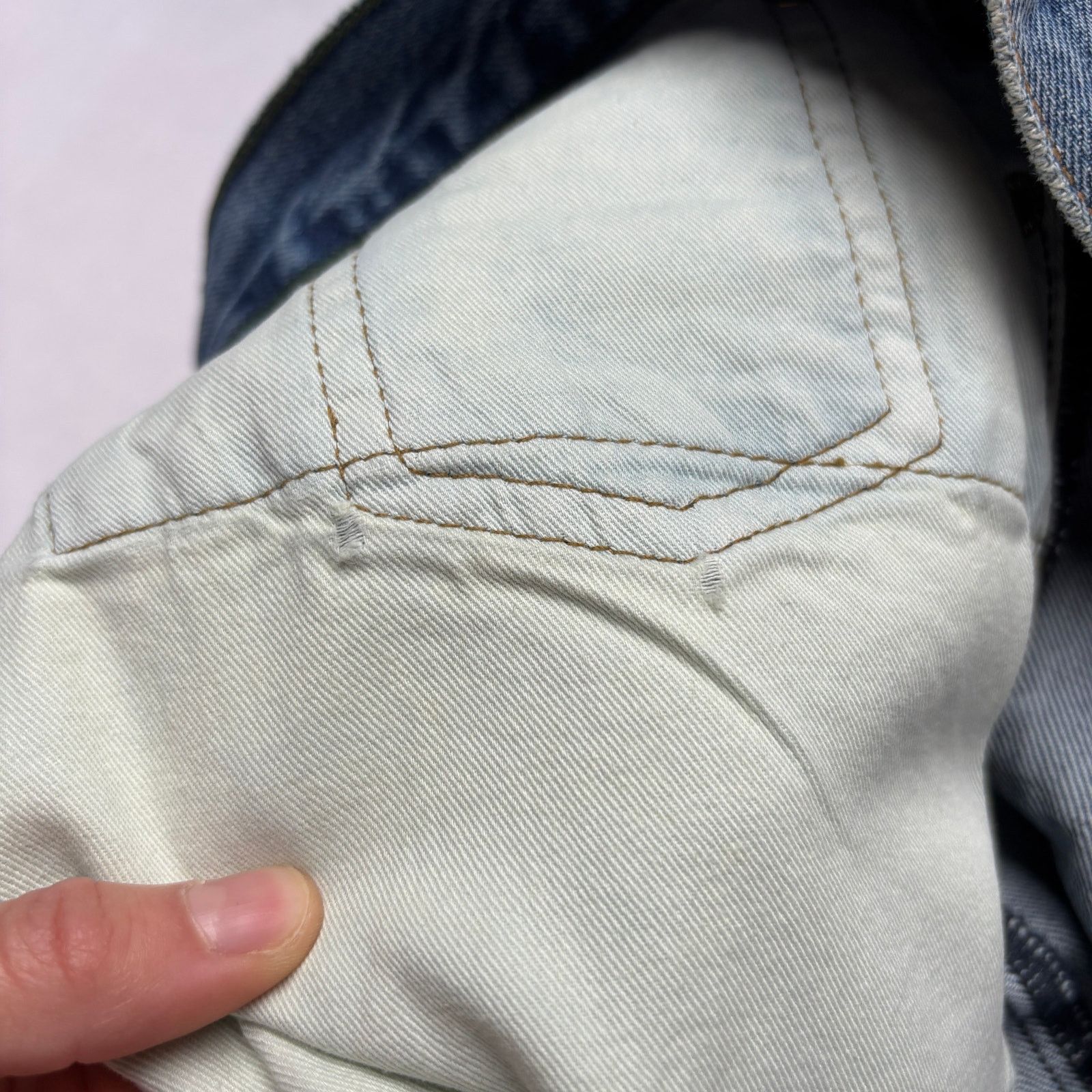 Sid Mashburn $185 Sid Mashburn Light Wash Denim 36x34 Slim Straight Jeans Size US 36 / EU 52 - 11 Thumbnail