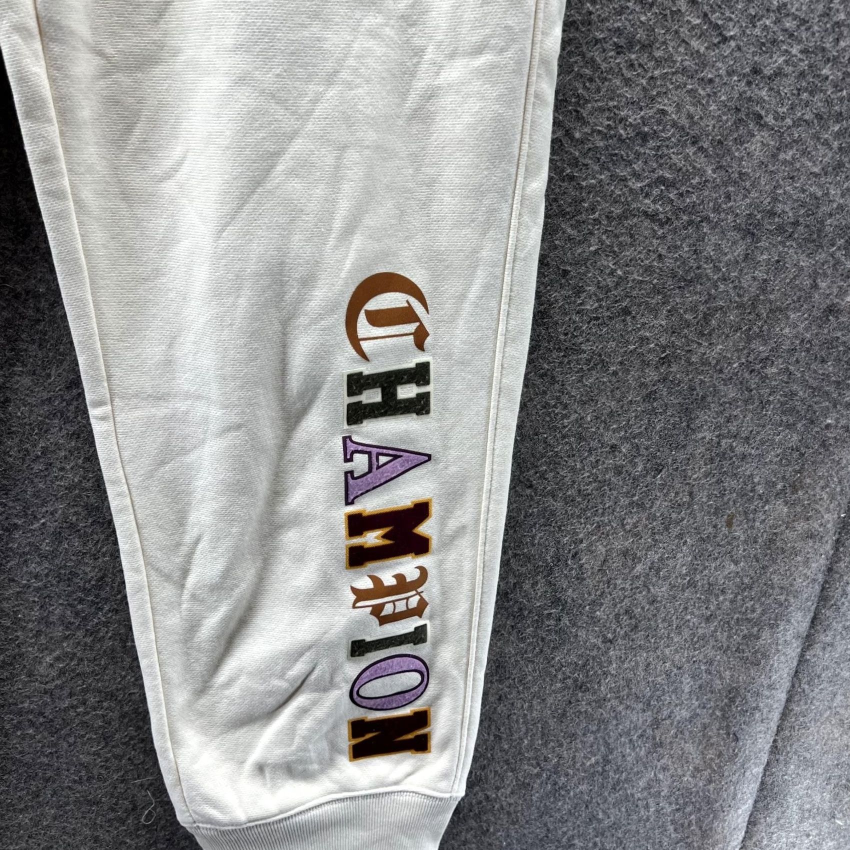Champion VINTAGE Champion Sweatpants Women 2XL Beige Jogger Fleece Reverse Weave Embroidered Sitref Size 40" / US 18 - 6 Thumbnail