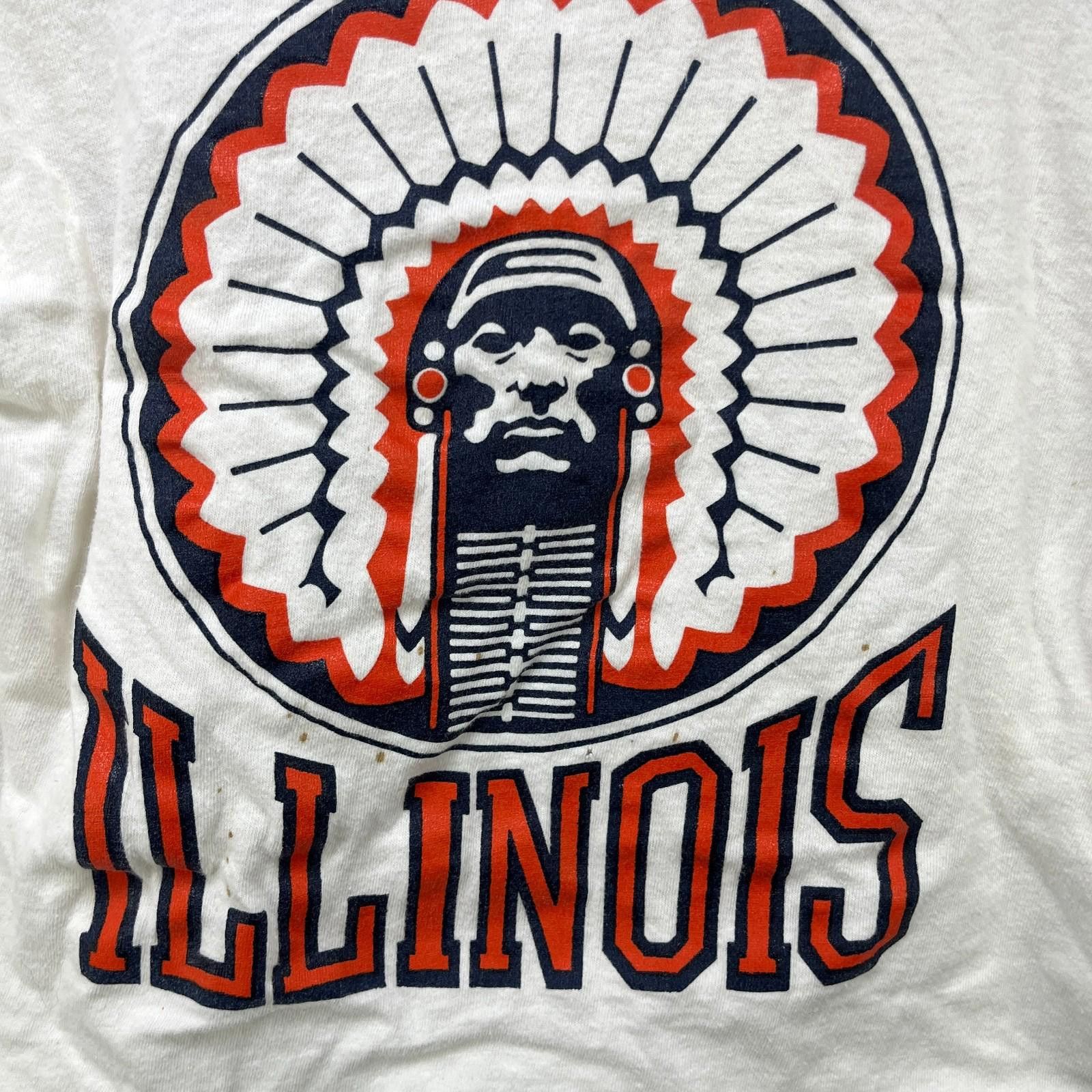 Fruit Of The Loom Vintage 80s Illinois Fighting Illini Long Sleeve Shirt Small Size ONE SIZE - 6 Thumbnail