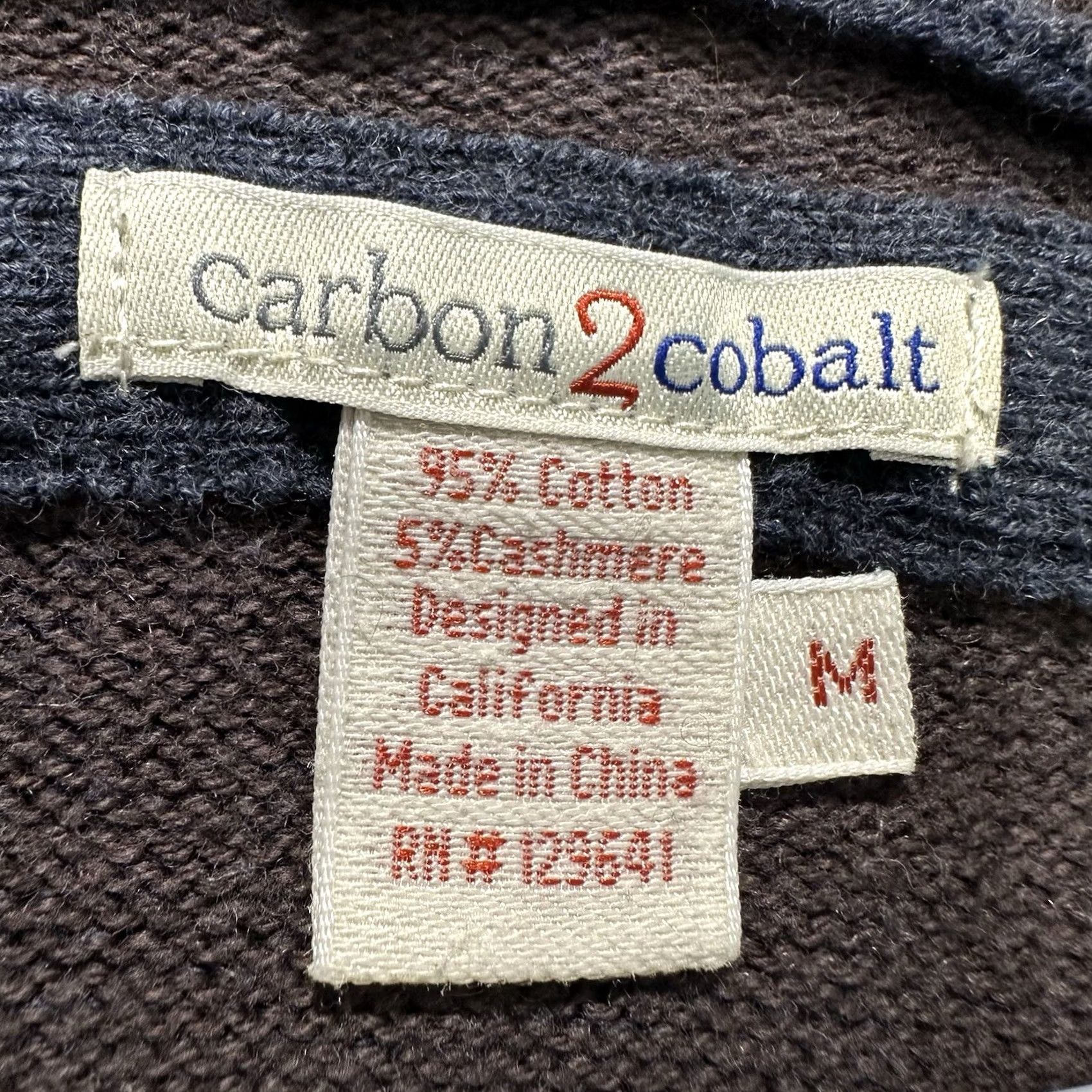 Carbon2Cobalt carbon2cobalt Hoodie Mens M Blue Cotton Cashmere Blend Sweatshirt Henley Size US M / EU 48-50 / 2 - 5 Thumbnail