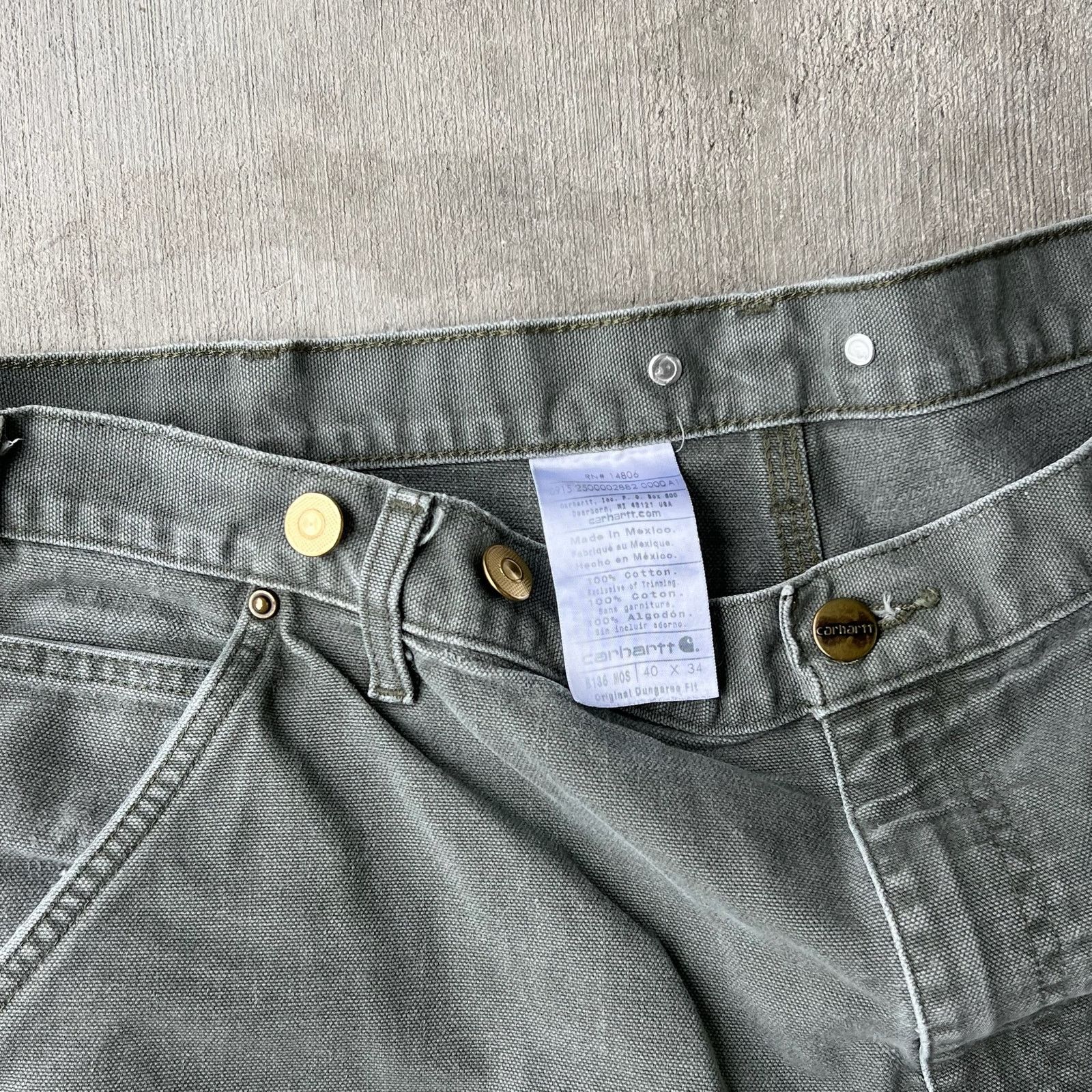 Carhartt × Vintage Carhartt green double knee work wear carpenter pants Size US 39 - 7 Thumbnail