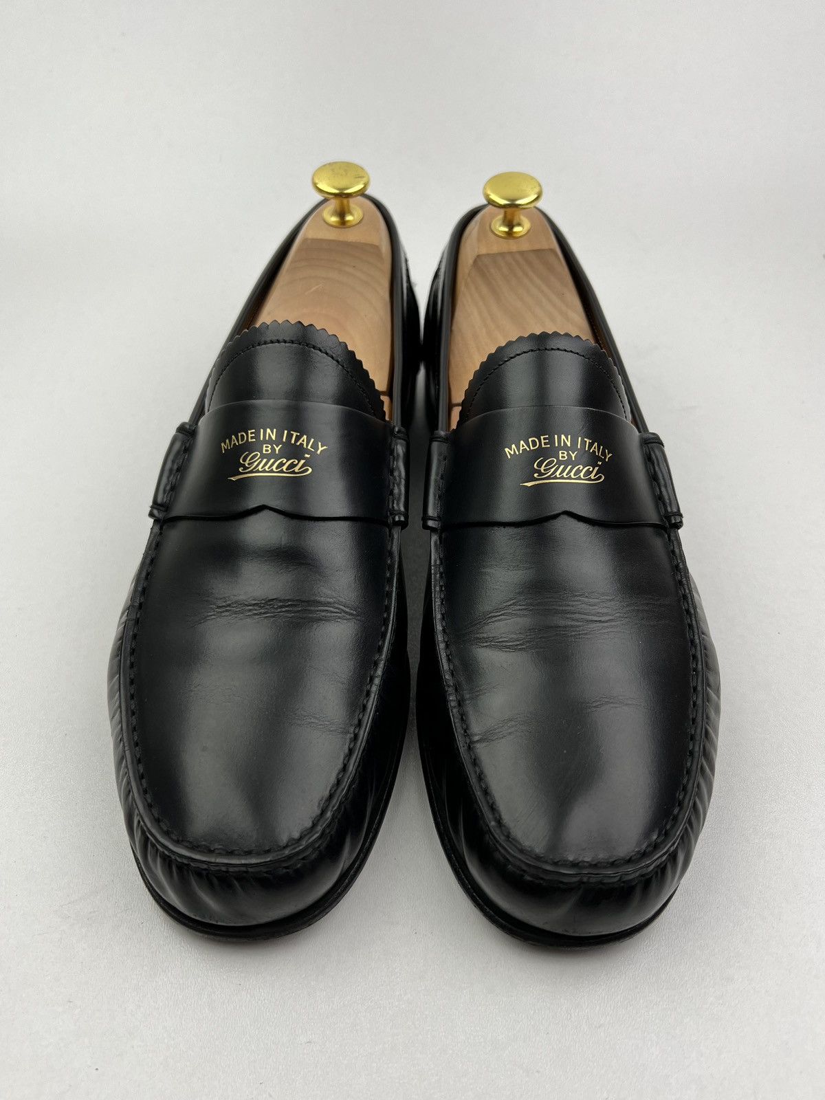 Gucci GUCCI Loafers Leather Penny Shoes GG Logo Black Men’s Size US 9.5 / EU 42-43 - 4 Thumbnail