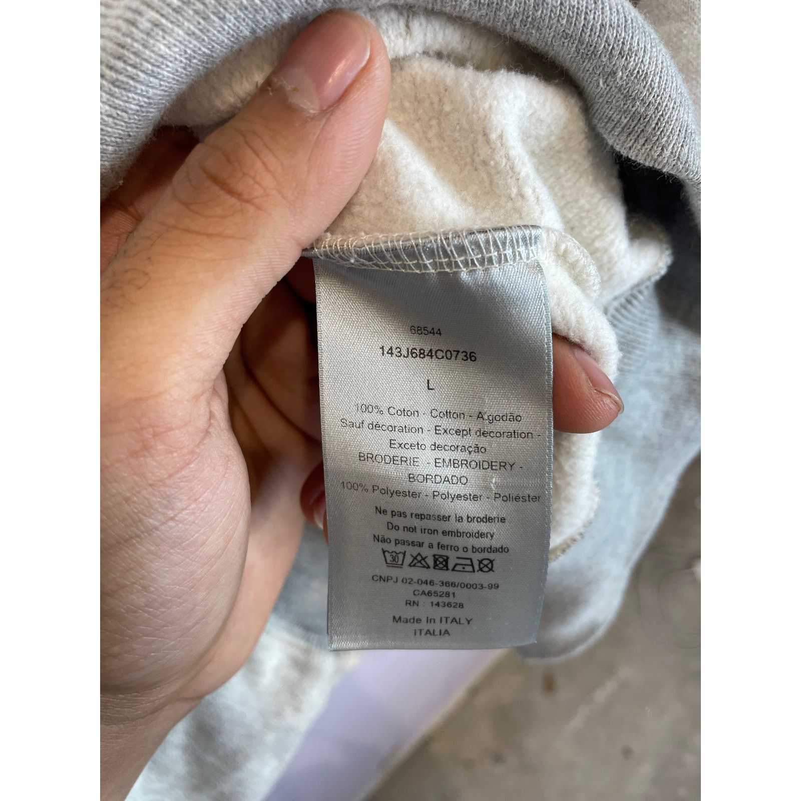 Dior Dior Peter Dolg Crewneck Grey Used Large Size US L / EU 52-54 / 3 - 4 Thumbnail
