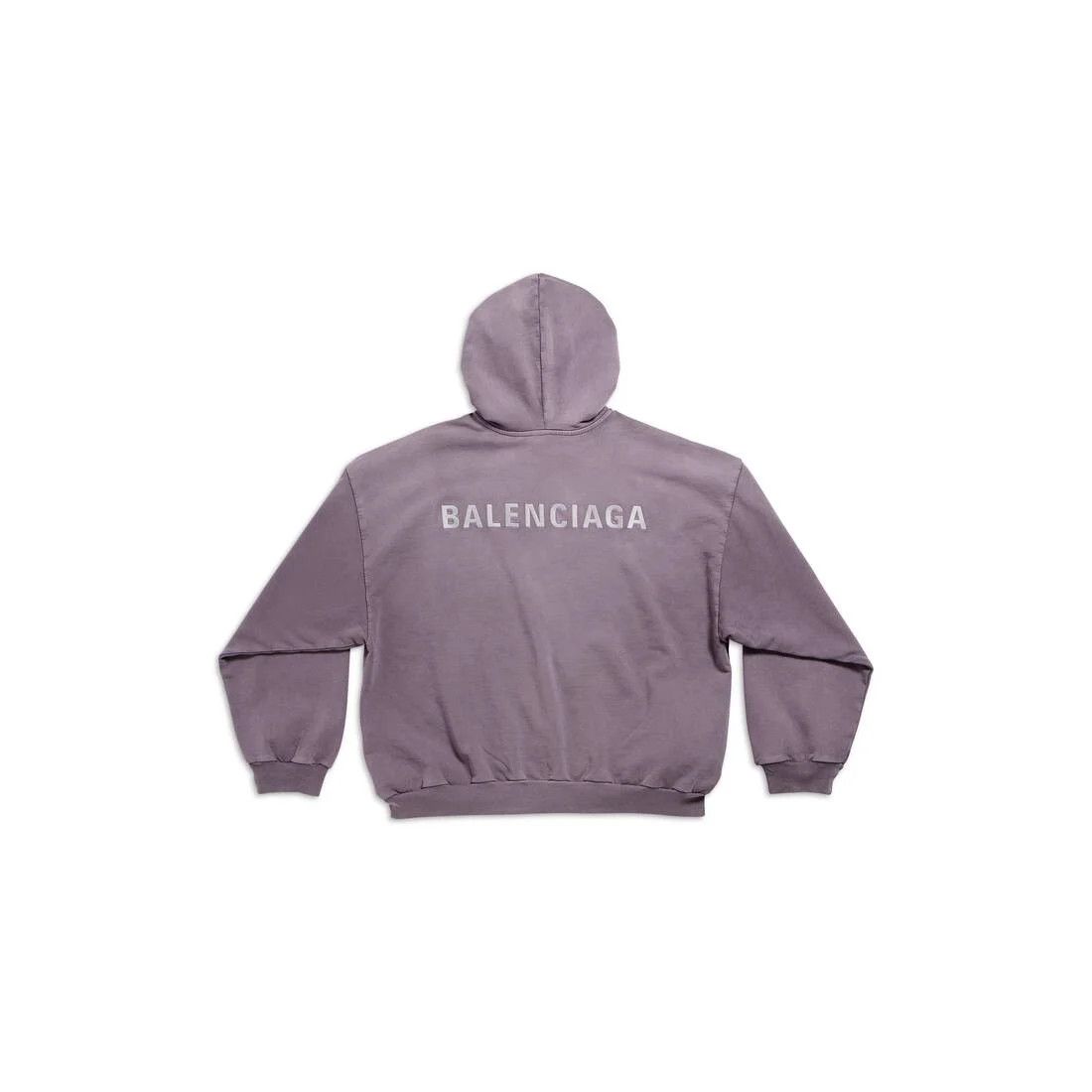 Balenciaga o1bcso1str0426 Back Hoodie Medium Fit in Faded Purple Size US M / EU 48-50 / 2 - 2 Thumbnail