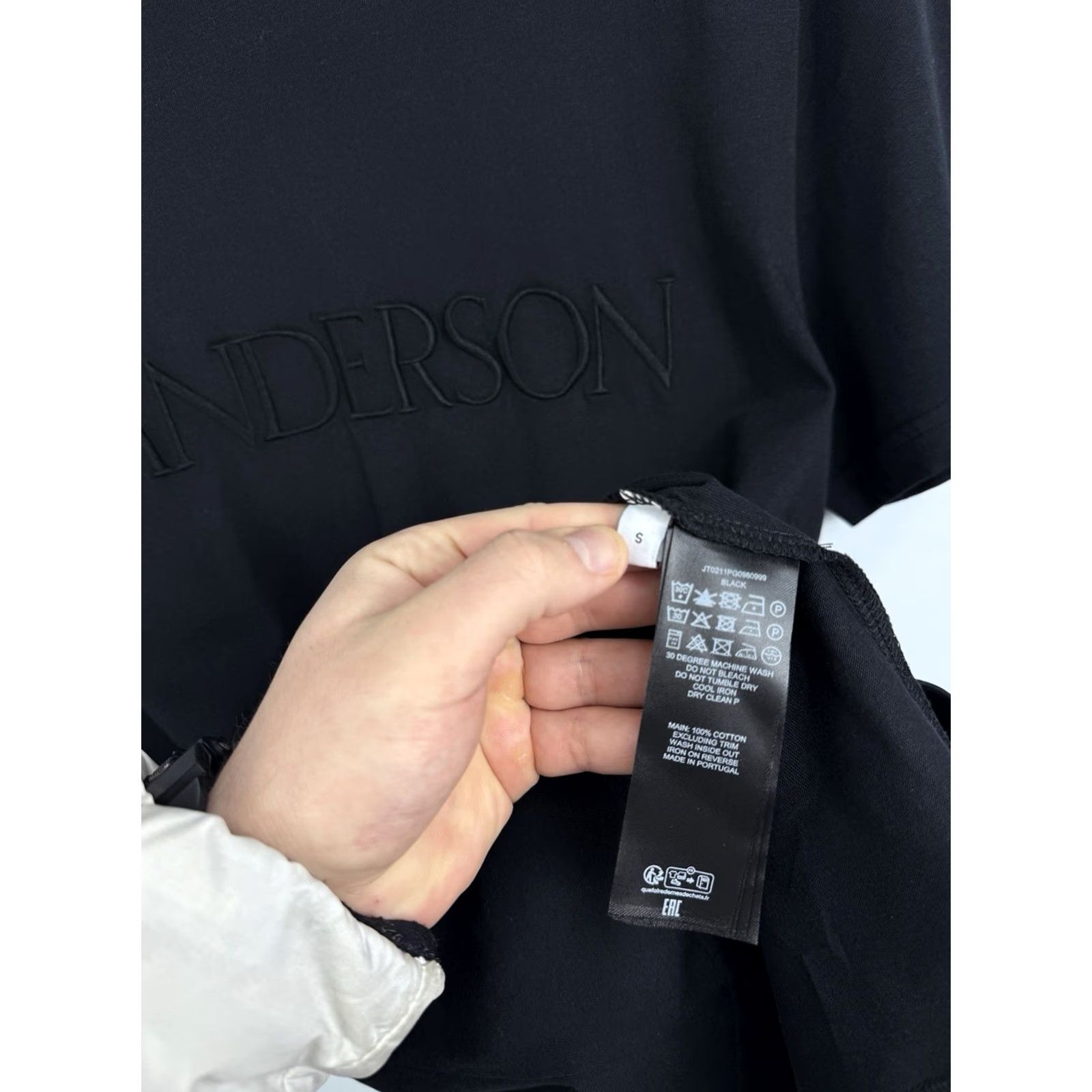 JW Anderson J.W.Anderson Classic T-Shirt Embroidered Big Logo Rare Black S Mens Shirt Size US S / EU 44-46 / 1 - 7 Thumbnail