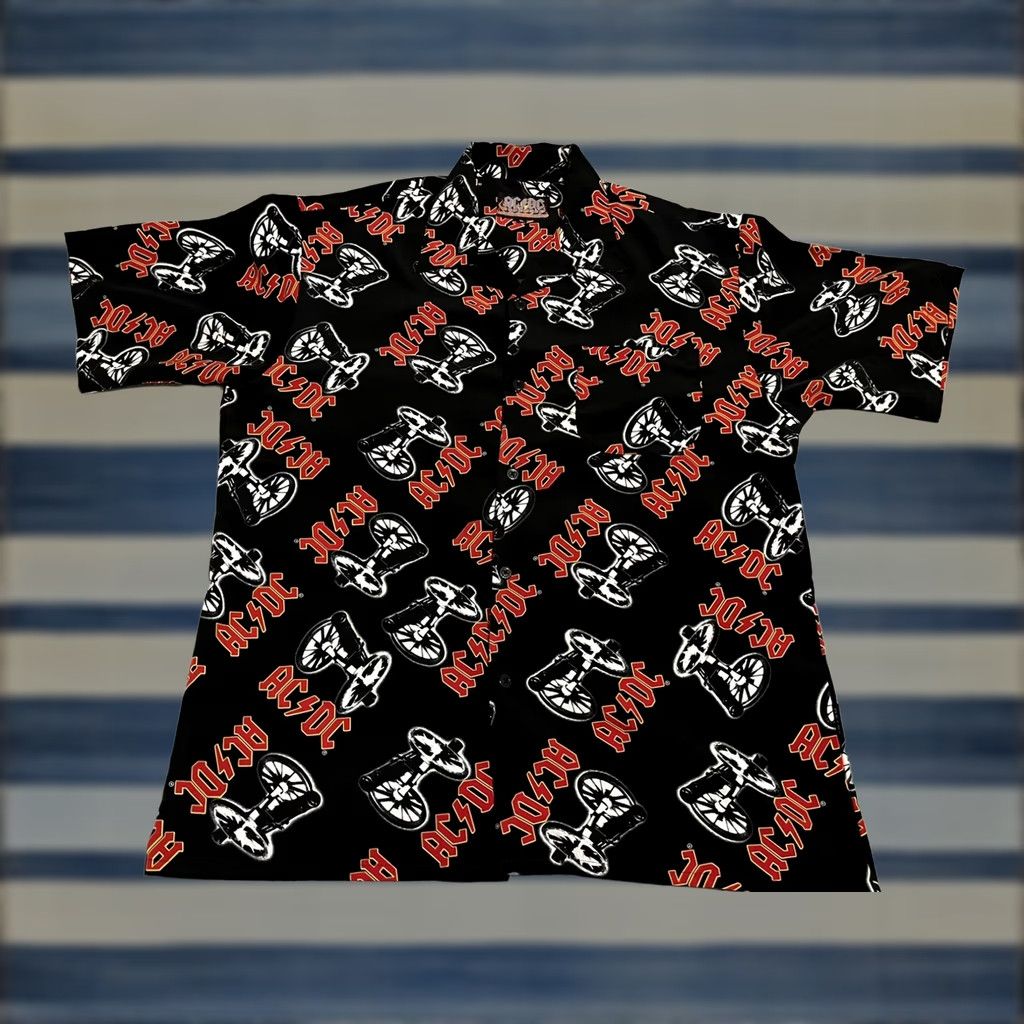 Vintage Dragonfly Shirt Button-Up AC/DC Rockware Vintage Black XL Mens Size US XL / EU 56 / 4 - 1 Thumbnail