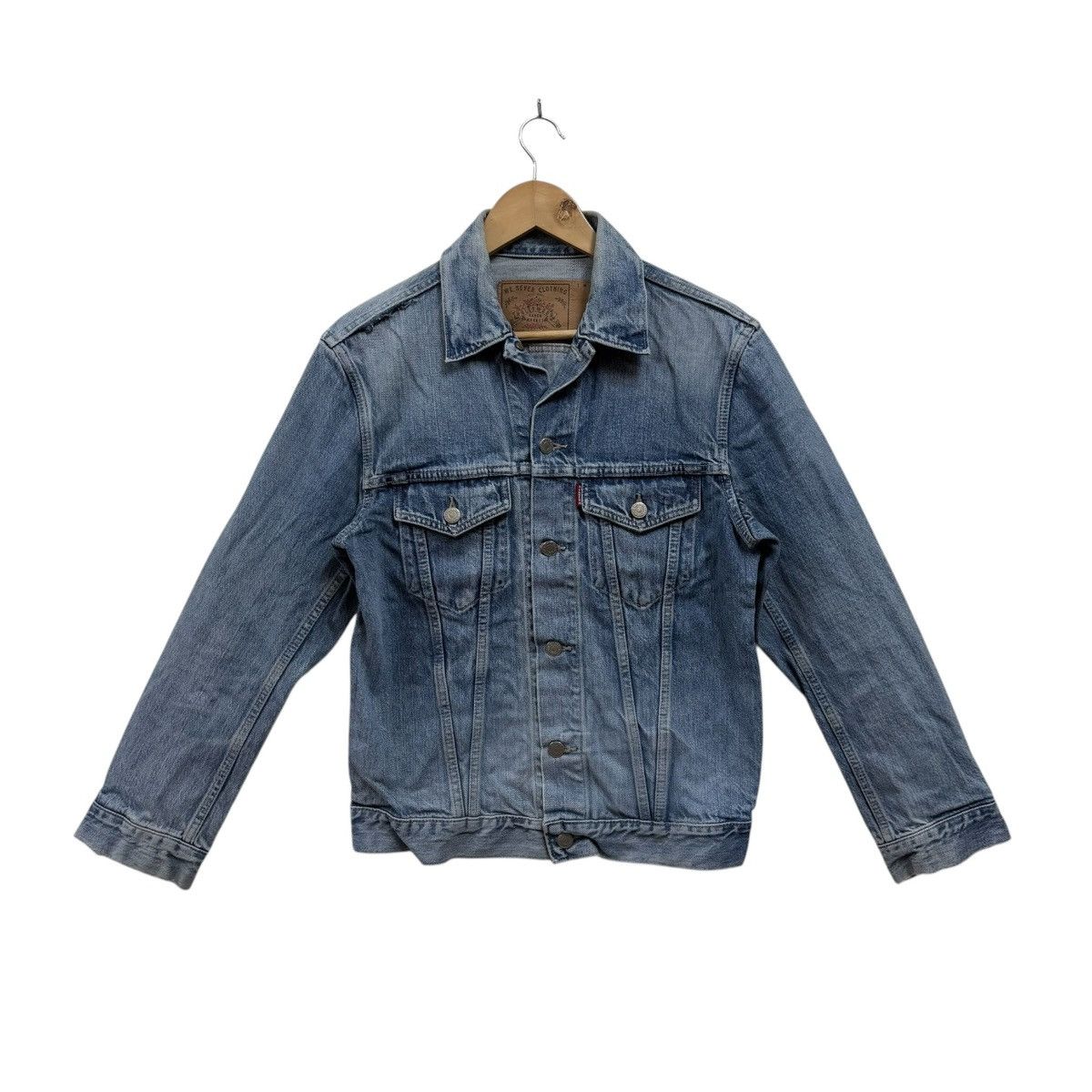 HOLLYWOOD RANCH MARKET Vintage 90s Hollywood Ranch Market Denim Jacket Distressed Size US M / EU 48-50 / 2 - 1 Thumbnail