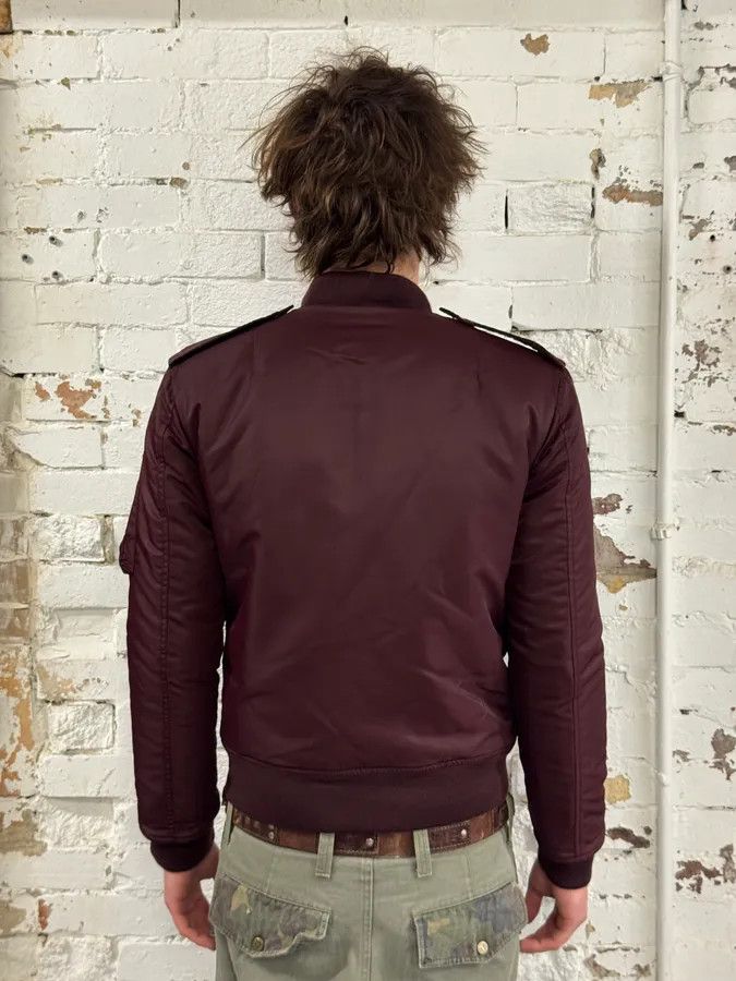 Saint Laurent Paris FW2017 Saint Laurent Bordeaux Nylon Bomber Jacket Size US S / EU 44-46 / 1 - 3 Thumbnail