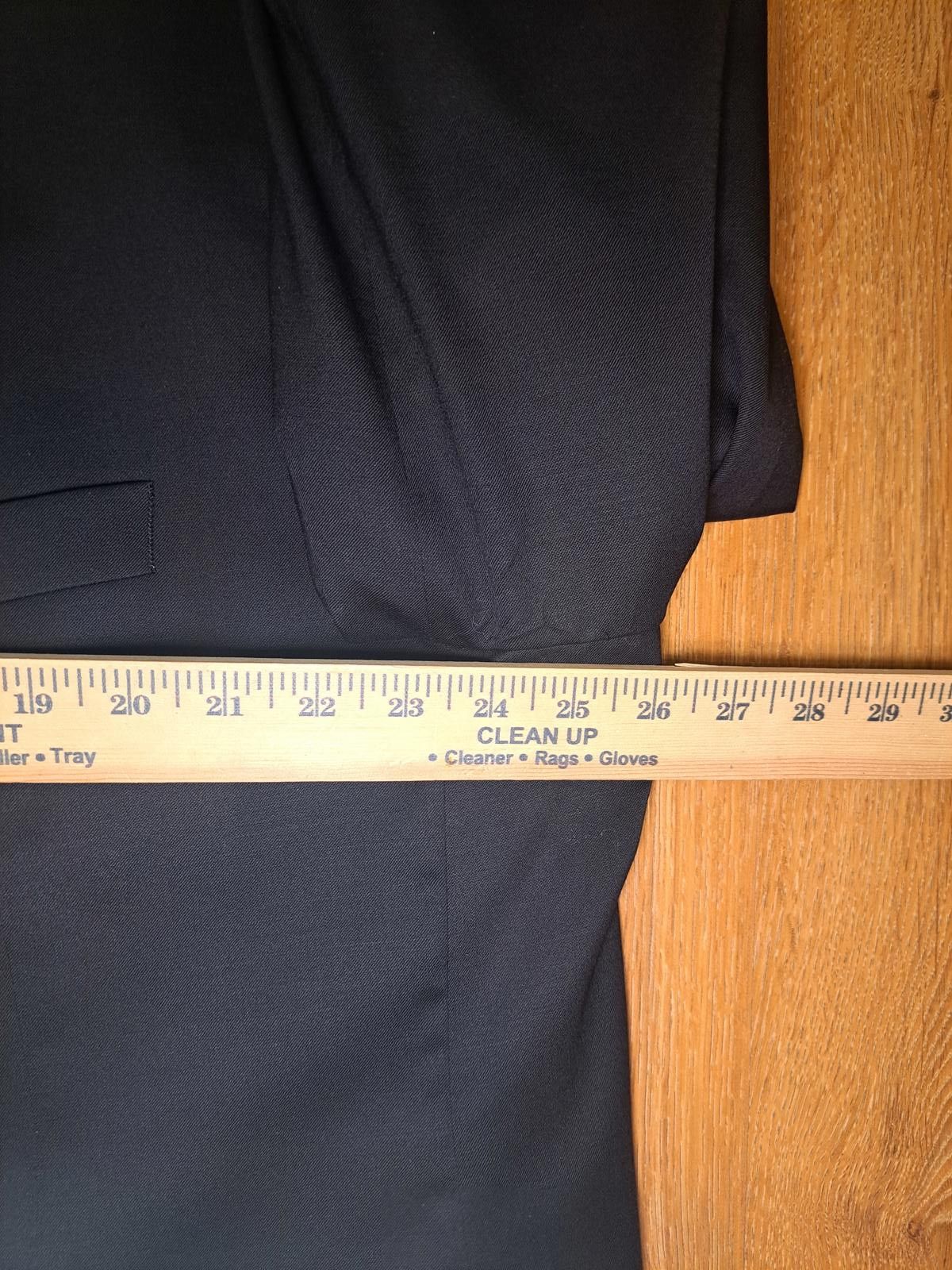 Hart Schaffner Marx Hart Schaffner Marx 2 Piece Suit Mens 52R 34x29 Black Wool Size 52R - 10 Thumbnail