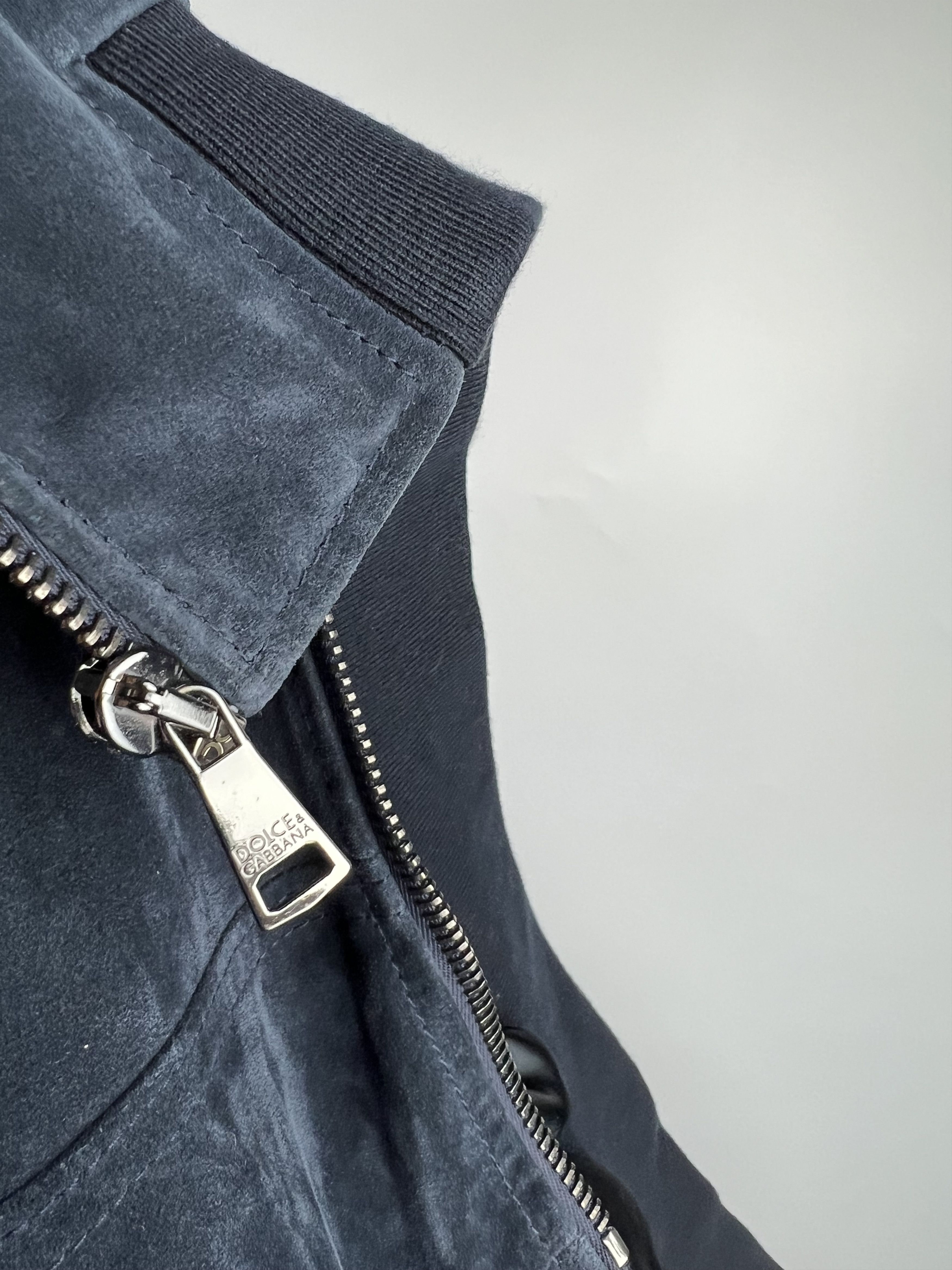 Dolce & Gabbana Dolce Gabbana Men’s Suede Jacket Calfskin Blue Size IT46(S) Size US S / EU 44-46 / 1 - 6 Thumbnail