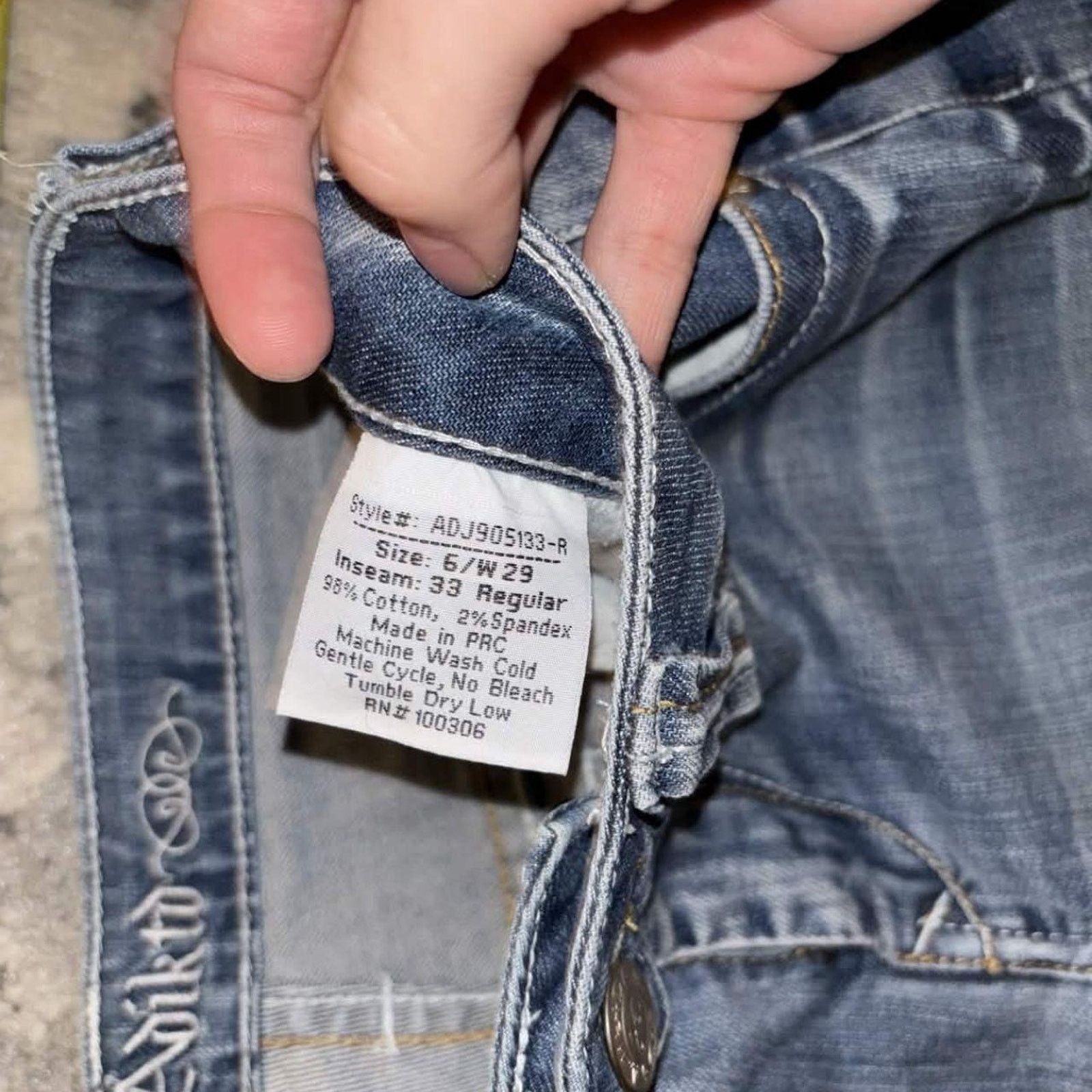 Vintage Y2K Adikto Wide Leg Flare Denim Jeans Size 29" - 4 Thumbnail