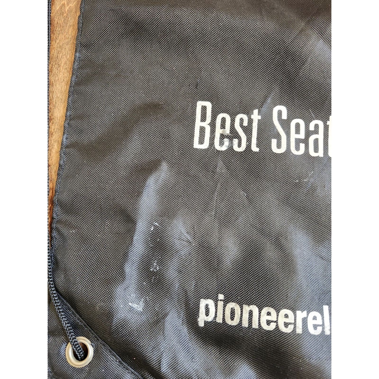 Vintage Pioneer Backpack Black Drawstring Backpack Men Small Solid Black Vintage No Size ONE SIZE - 3 Thumbnail