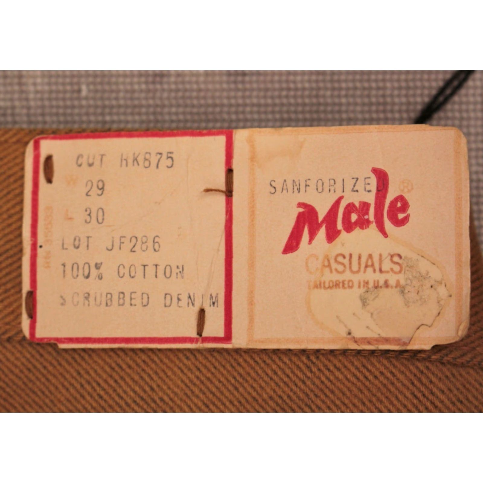 Vintage VINTAGE Men’s VTG 1960s NOS Khaki / Tan Tapered Pants Sz 29x30 60s Male Casuals Mens Size US 29 - 4 Thumbnail