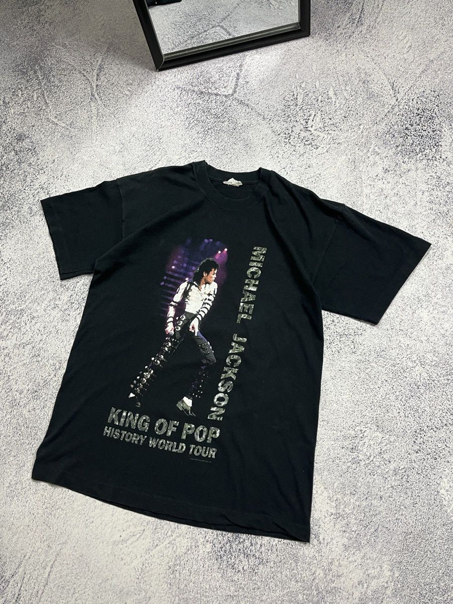 Band Tees × Michael Jackson × Vintage Vintage 1996 Michael Jackson King Of Pop World Tour T-Shirt Size US L / EU 52-54 / 3 - 3 Thumbnail