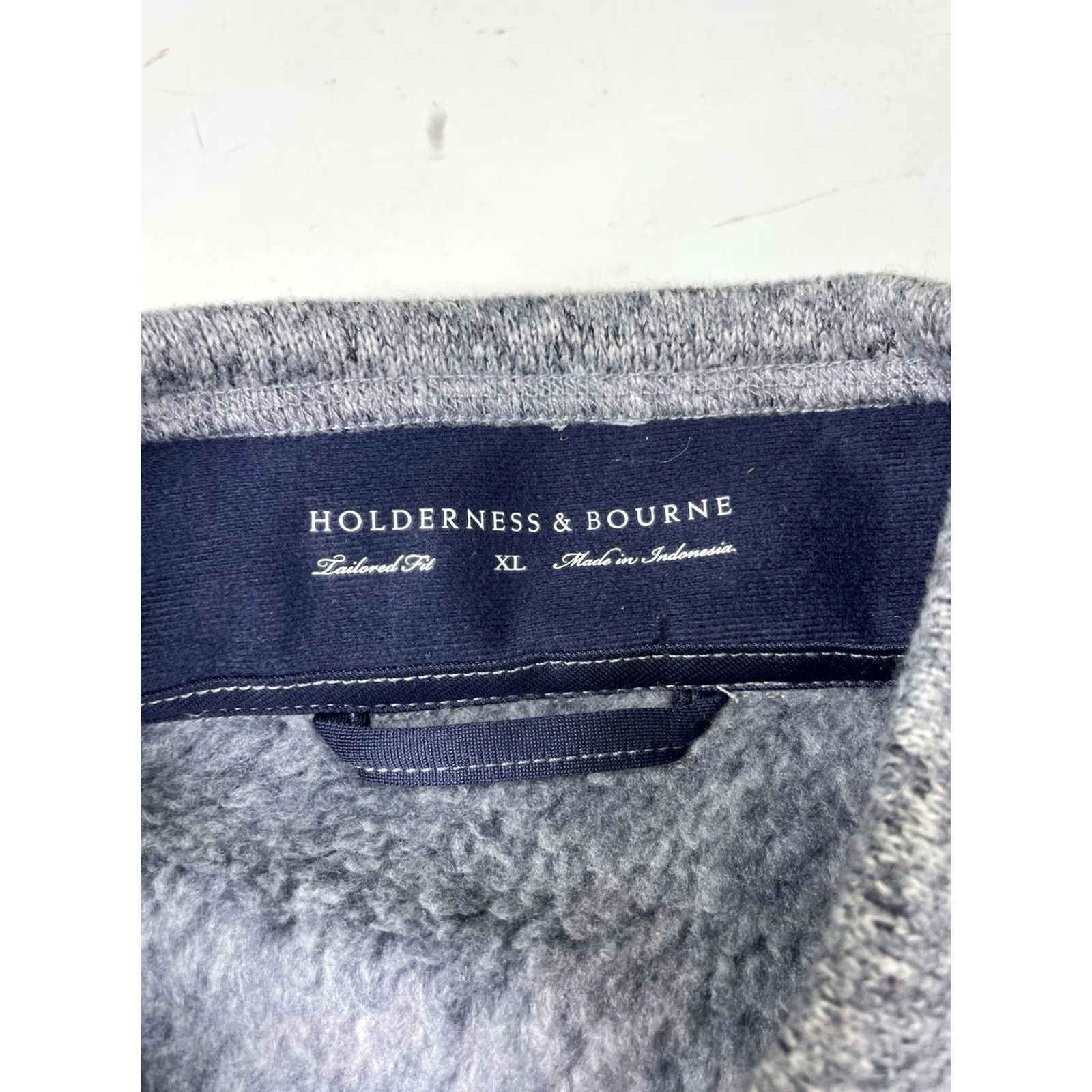 Vintage Holderness & Bourne Ashby Vest Men's XL Fleece Full Zip Golf Heathered Navy Size US XL / EU 56 / 4 - 3 Thumbnail