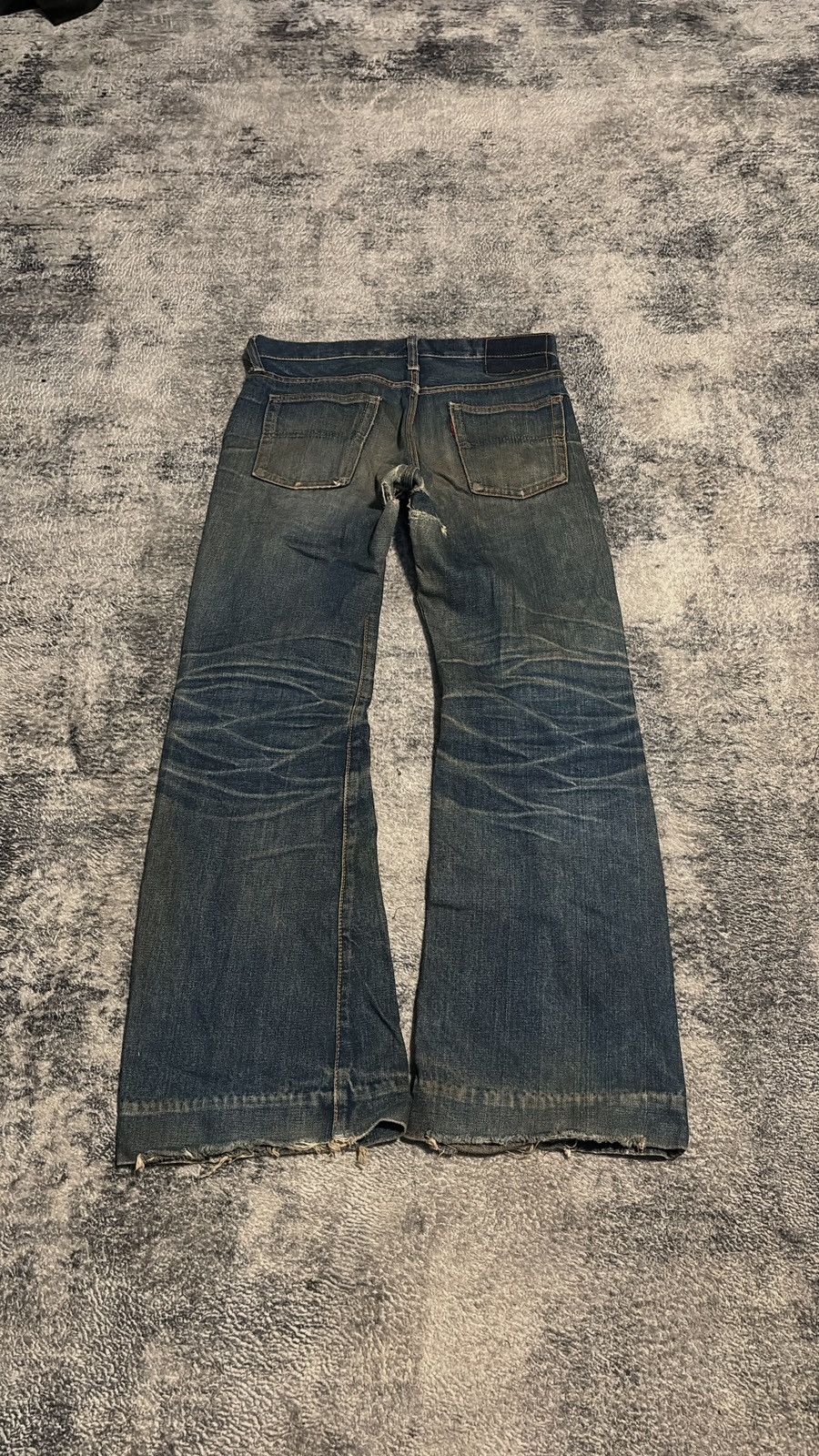 Vintage vintage 1970s big stone bootcut flare denim Size US 30 / EU 46 - 5 Thumbnail