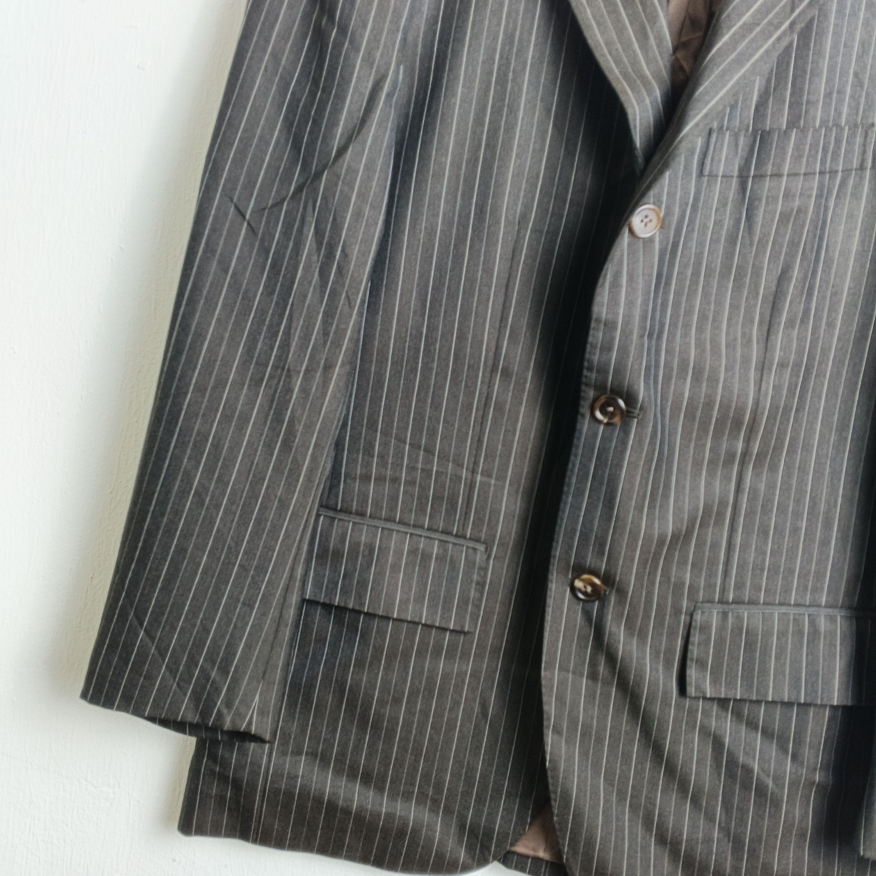 Polo Ralph Lauren Vintage Polo Ralph Lauren Fish Tail Striped Blazer Size 38S - 3 Thumbnail
