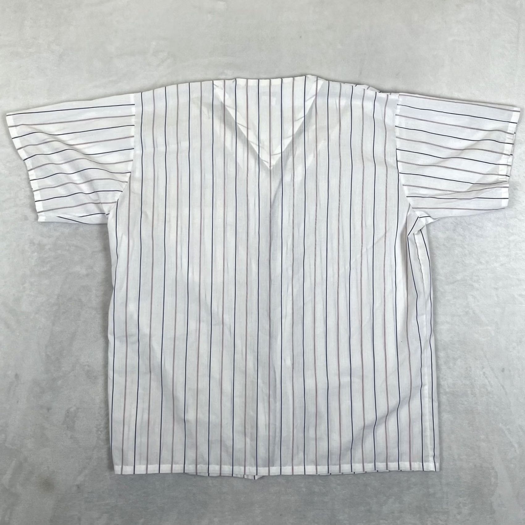 Oscar De La Renta VINTAGE Oscar de la Renta Pajama Top Mens Large White Striped Button Lounge 90s Size US L / EU 52-54 / 3 - 7 Thumbnail