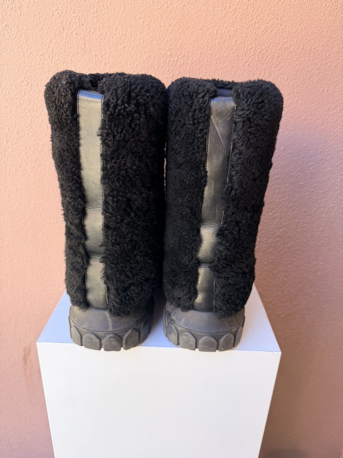 Rick Owens Sherling lunar boots Size US 6.5 / EU 39-40 - 4 Thumbnail