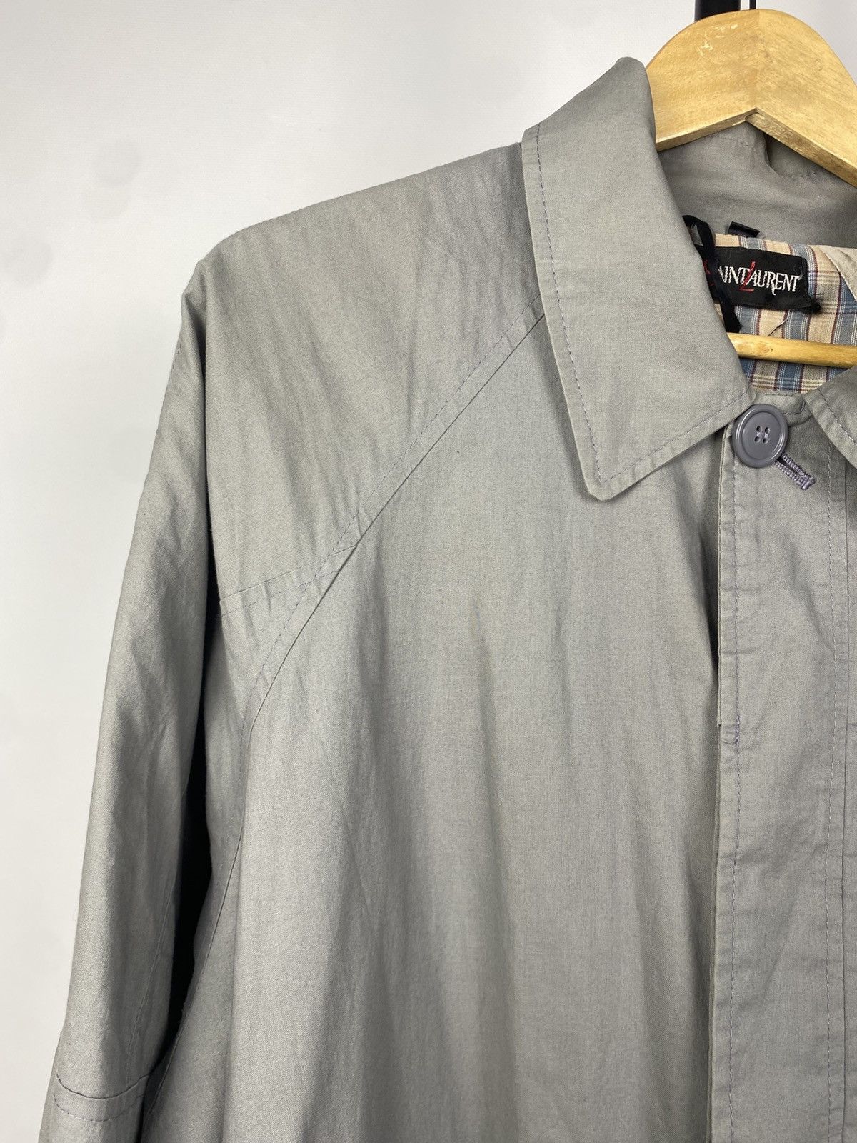 Avant Garde Vintage 80s YSL Trench Coat Luxury Old Money