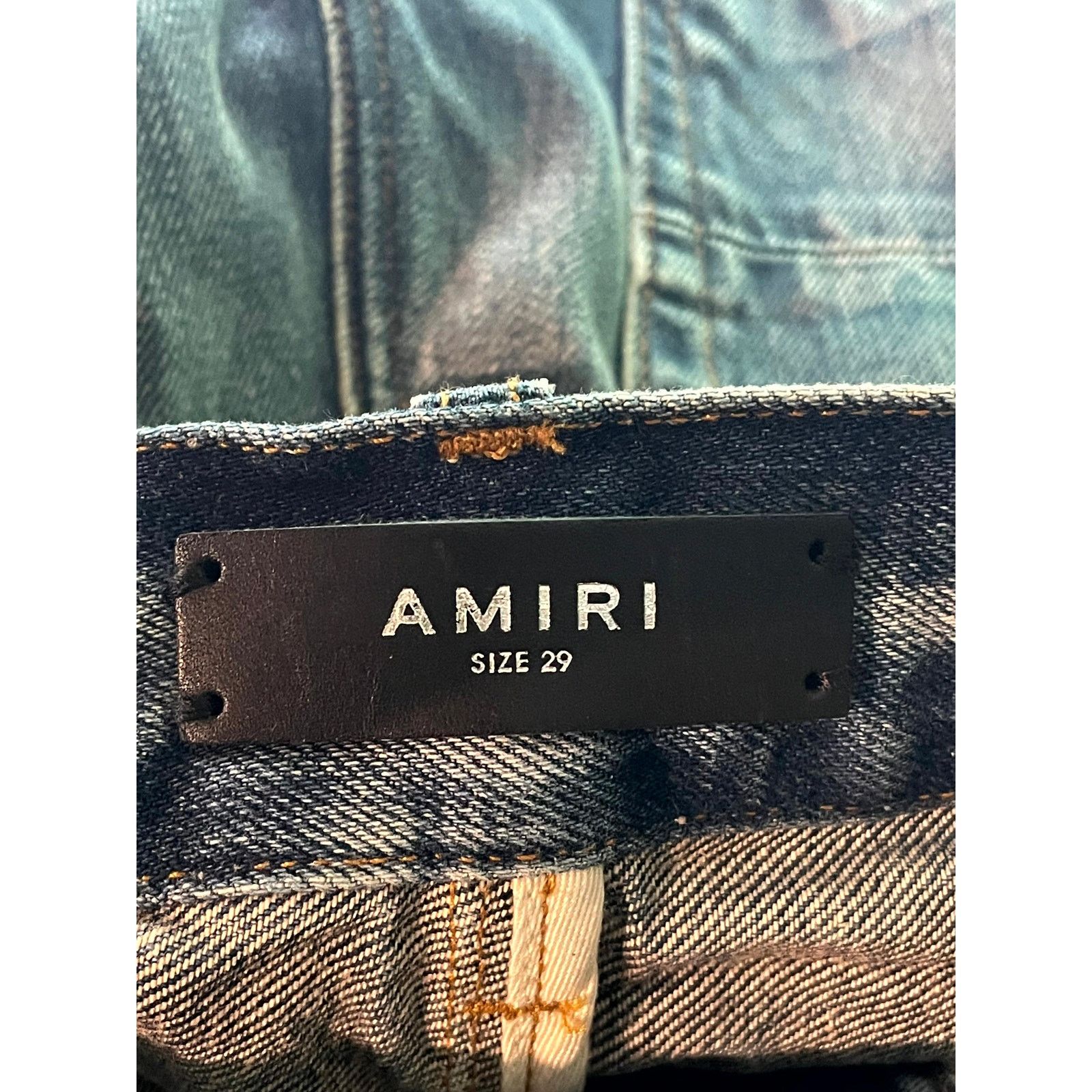 Amiri Amiri Wide Leg Thrasher Darkwash Jeans Size US 29 - 6 Thumbnail