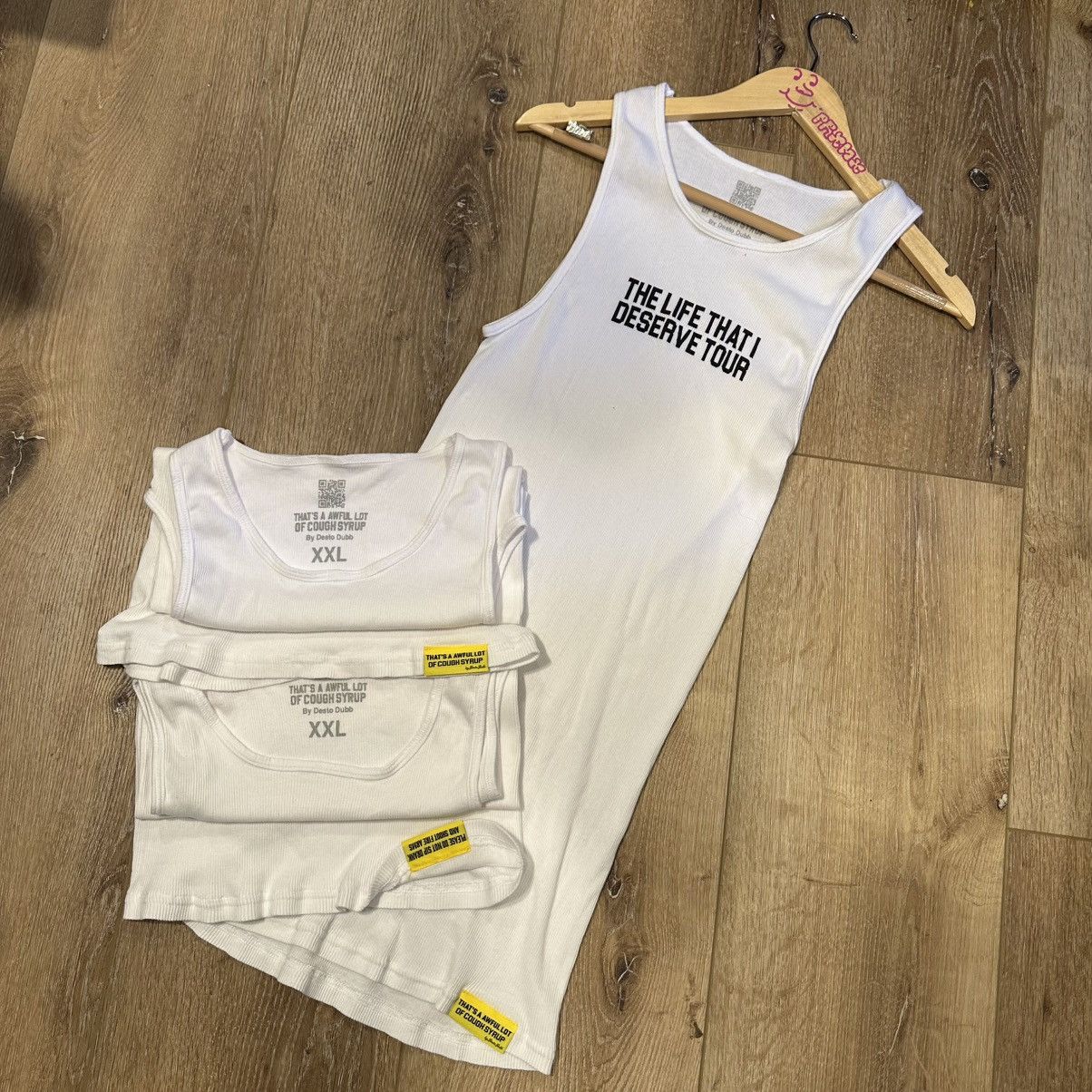 Awful Lot of Cough Syrup Awful lot of cough syrup wifebeater ( 1 white tank top) Size US XXL / EU 58 / 5 - 1 Thumbnail