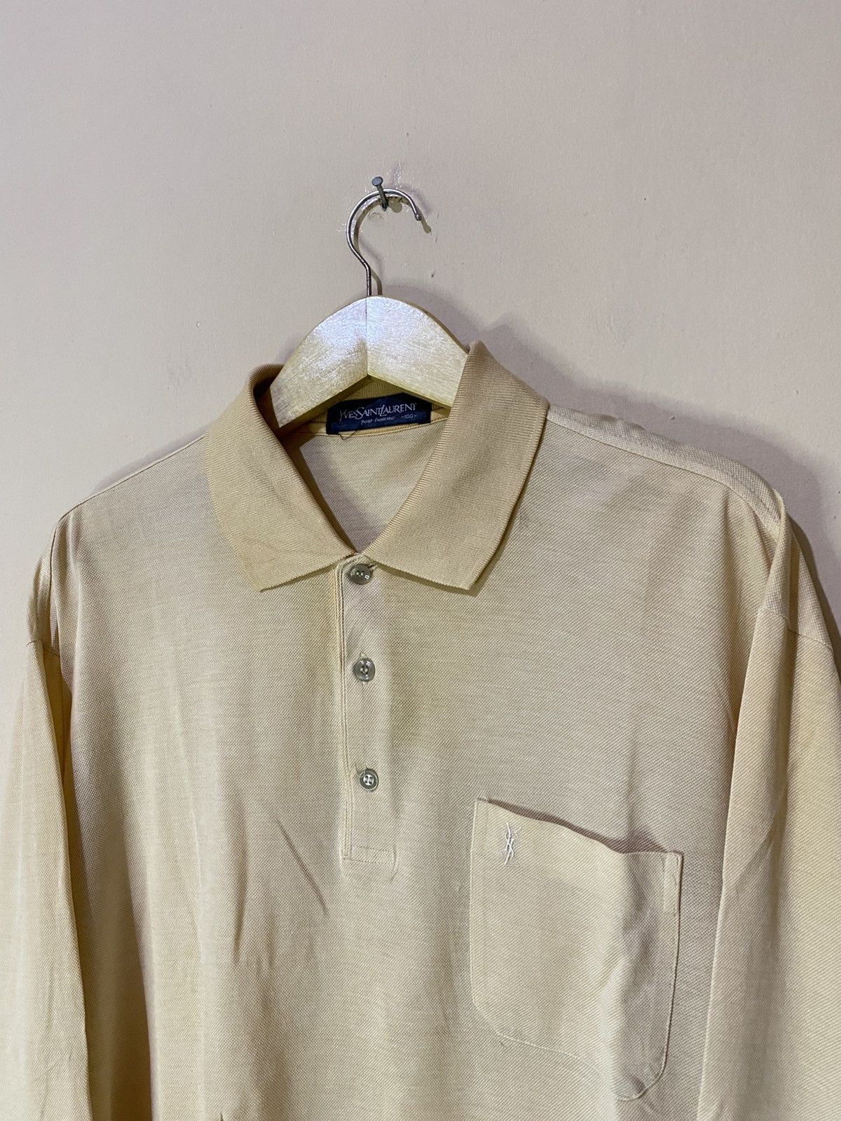 Saint Laurent Paris 90s Yves Saint Laurent Pour Homme Long Sleeve Size US L / EU 52-54 / 3 - 3 Thumbnail
