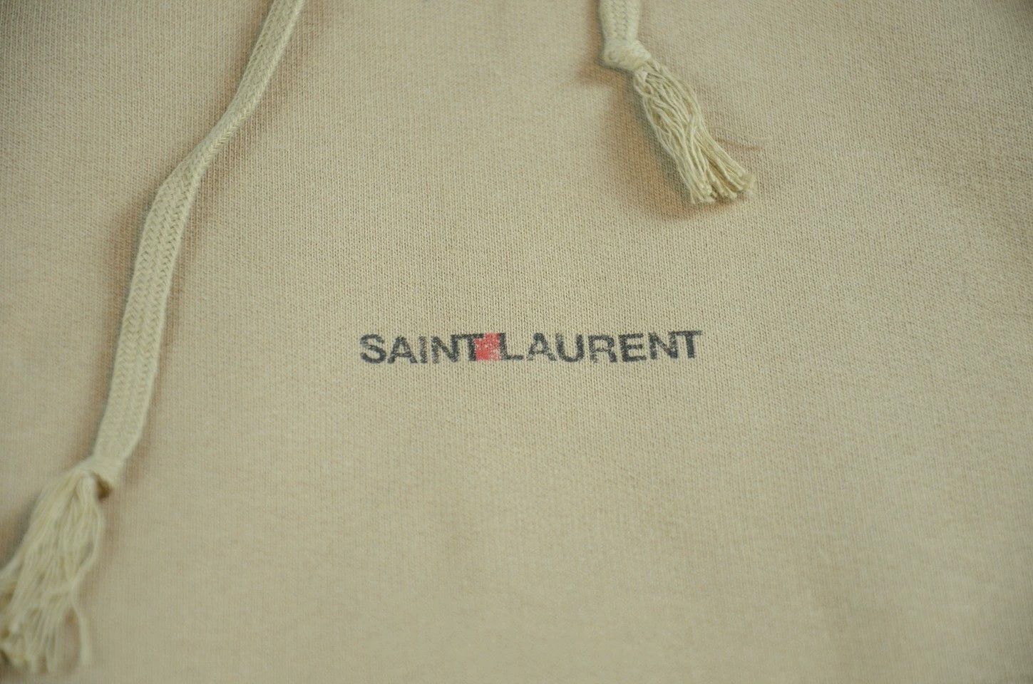 Saint Laurent Paris SLP distressed logo khaki oversized hoodie M Size US M / EU 48-50 / 2 - 4 Thumbnail