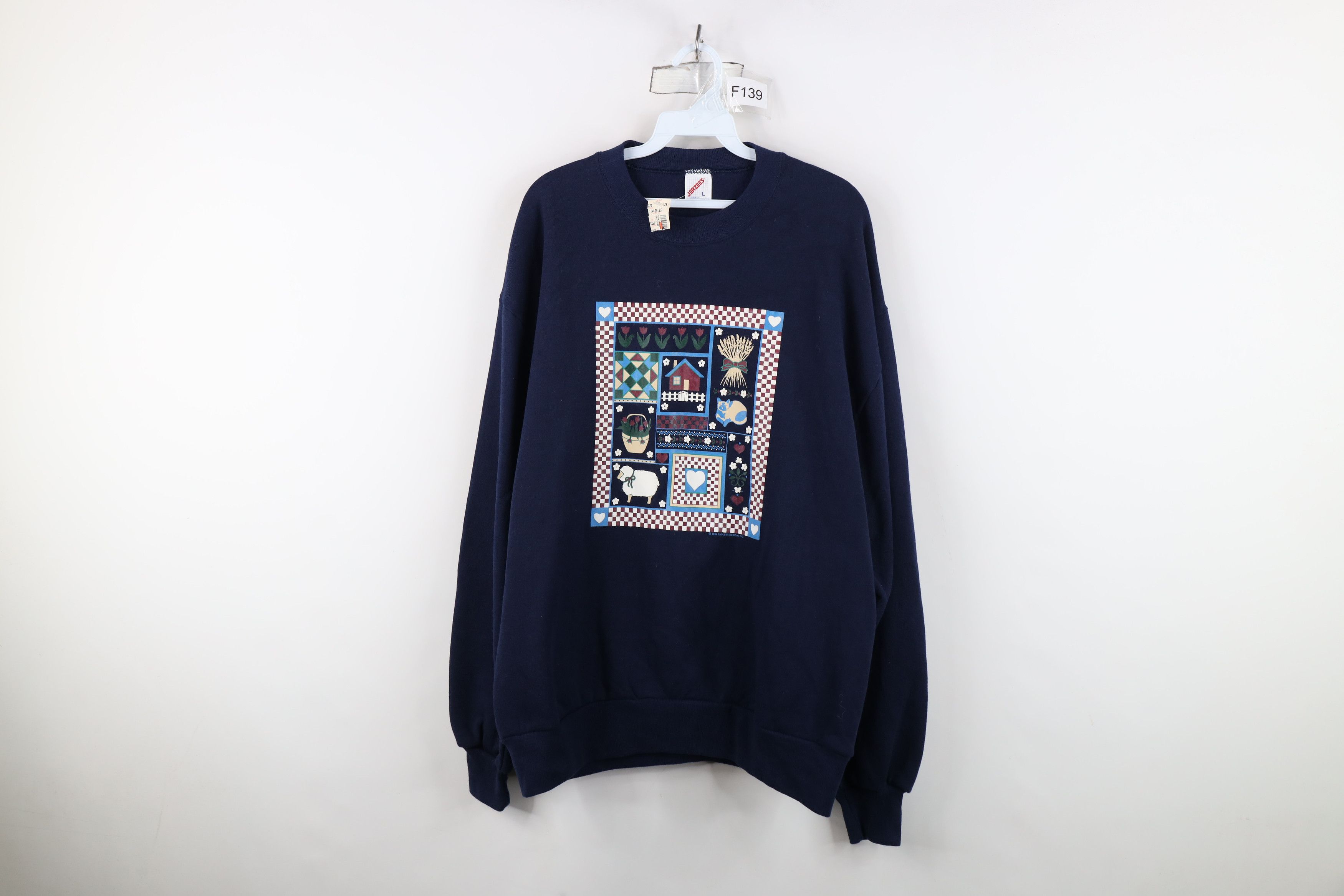 Vintage Deadstock Vintage 90s Streetwear Farmhouse Sweatshirt USA Size L / US 10 / IT 46 - 1 Thumbnail