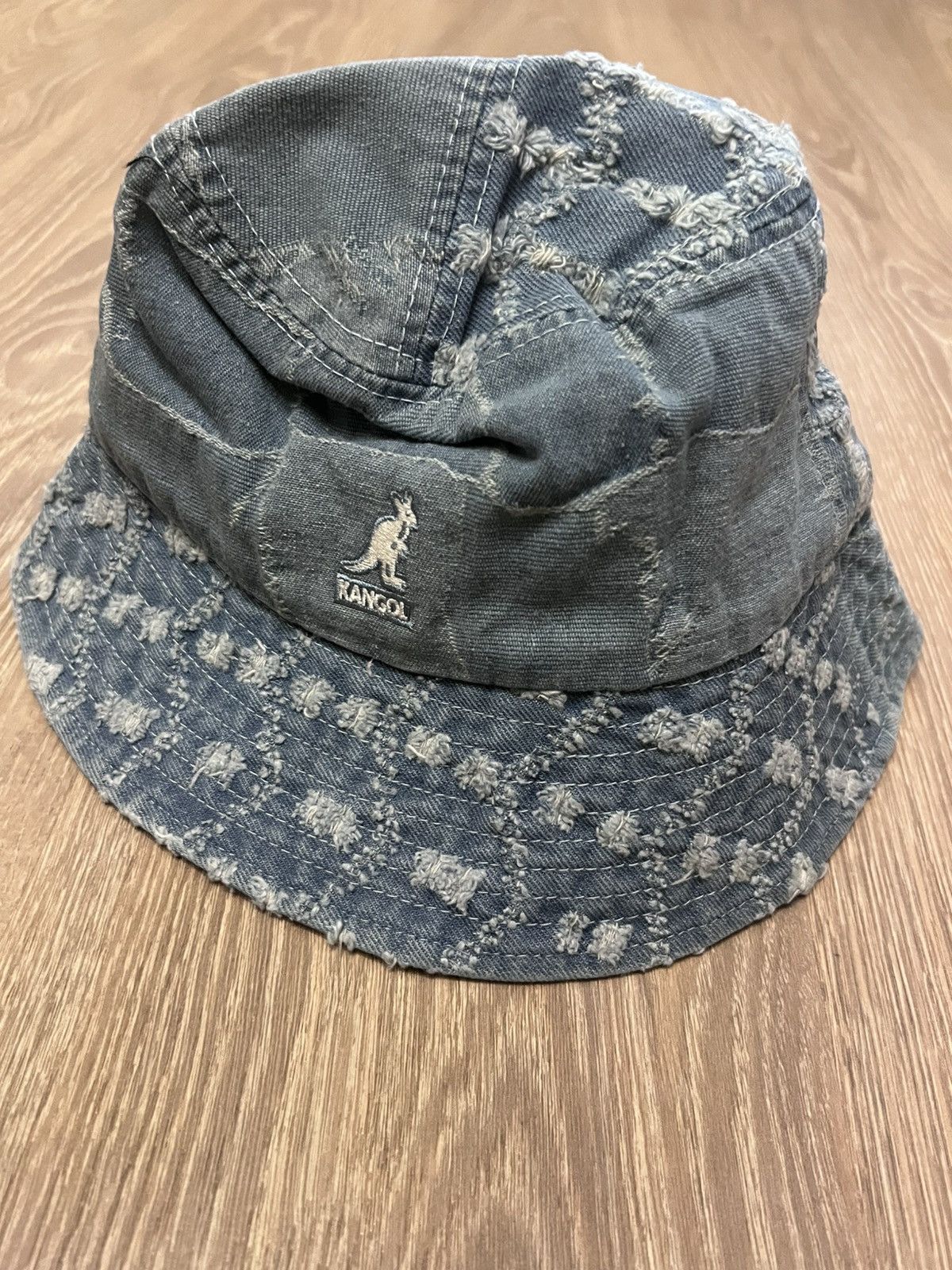 Japanese Brand × Kangol New Kangol Panama Denim Blue One Size Size ONE SIZE - 5 Thumbnail
