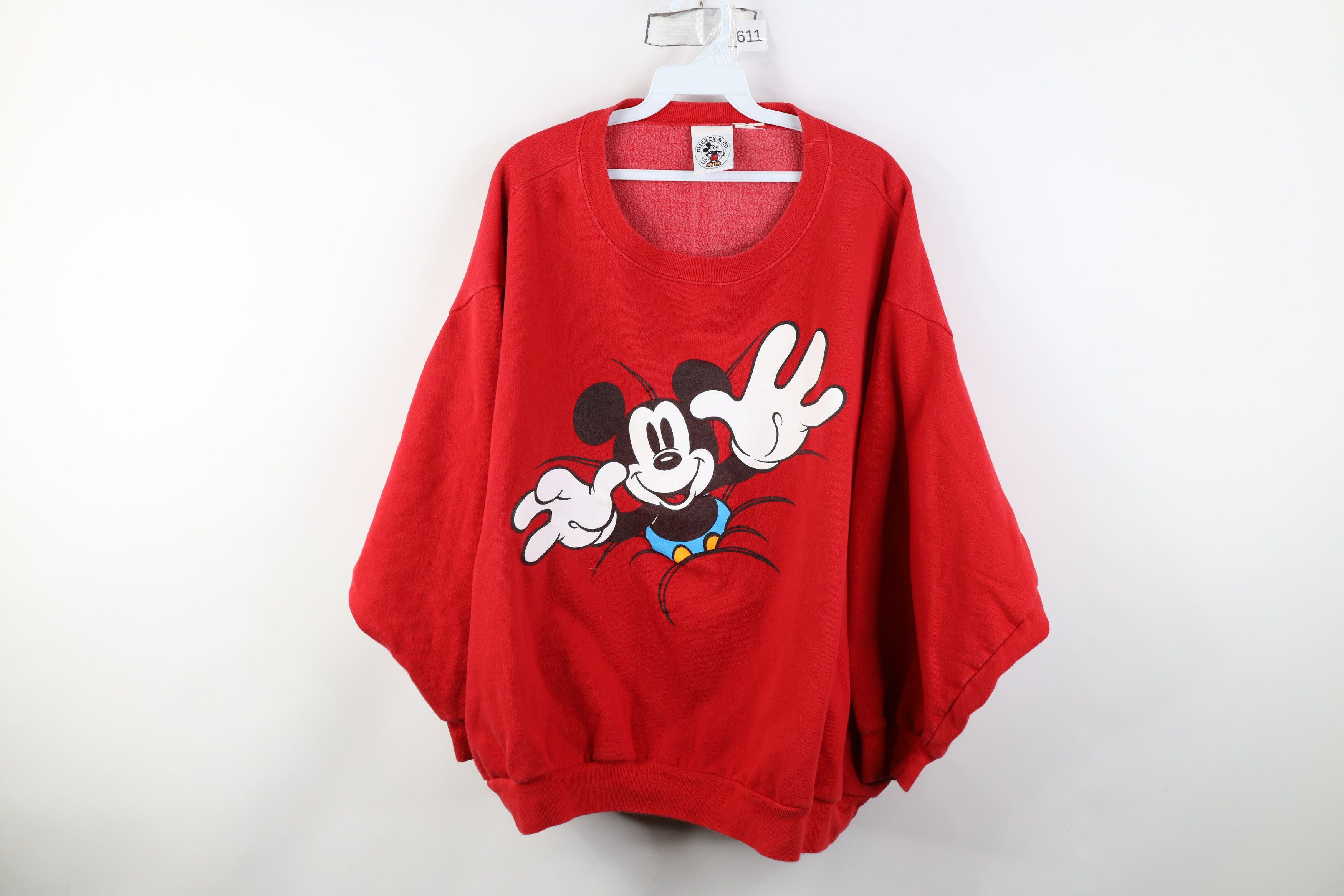 Disney Vintage 90s Disney Faded Jumbo Print Mickey Mouse Sweatshirt Size ONE SIZE - 1 Thumbnail