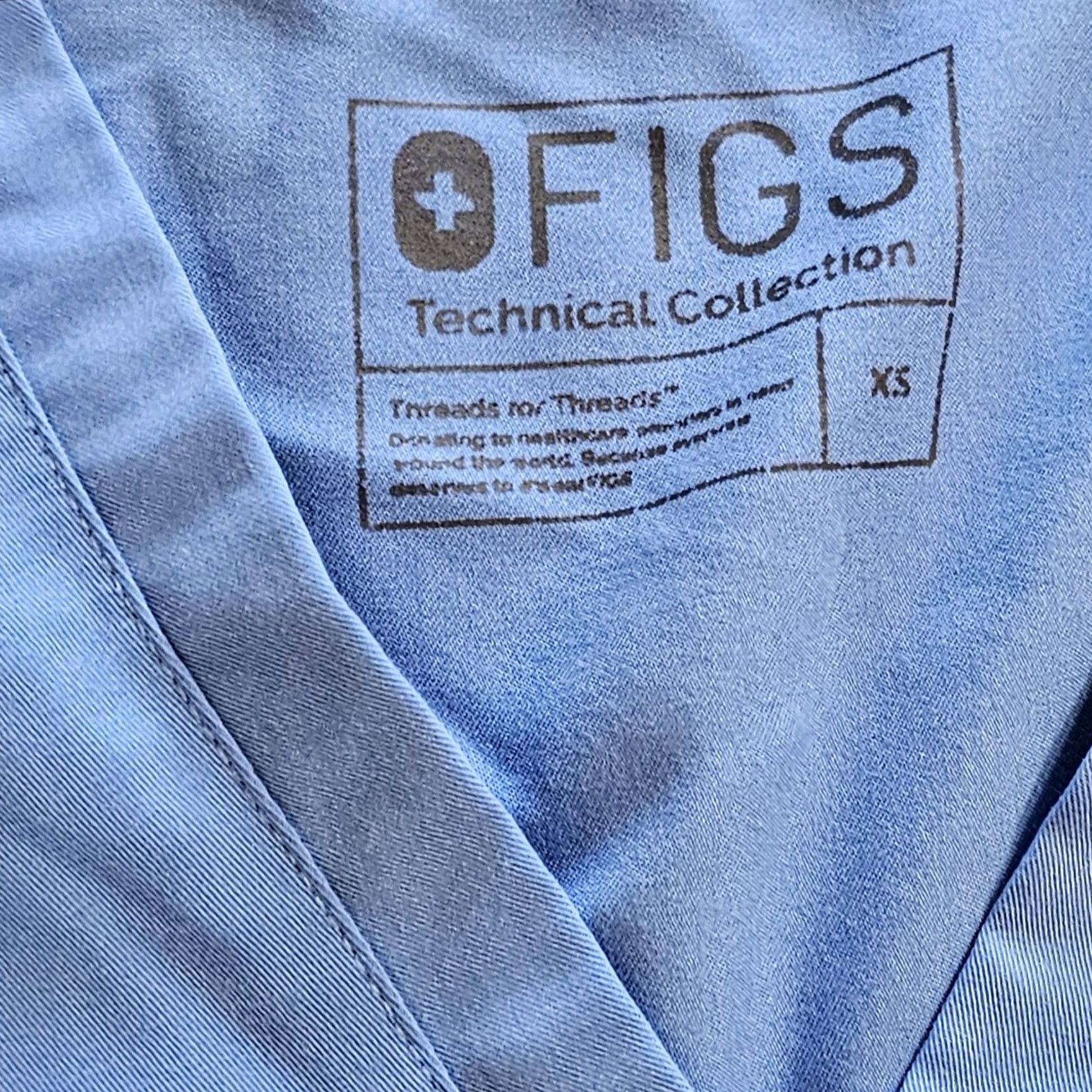 Vintage FIGS Top Shirt Womens XS Blue Casma 3 Pockets Short Sleeve Technical Comfort Size XS / US 0-2 / IT 36-38 - 3 Thumbnail