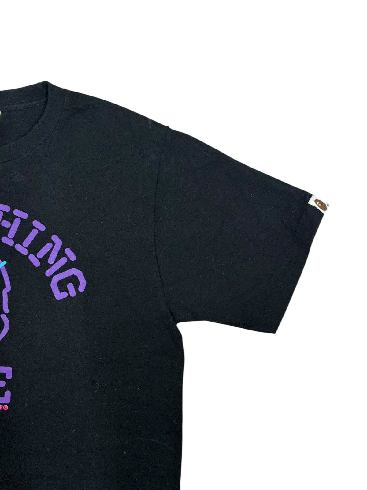 Bape Bape A Bathing Ape Neon Camo College Tee Black Medium Size US M / EU 48-50 / 2 - 2 Thumbnail