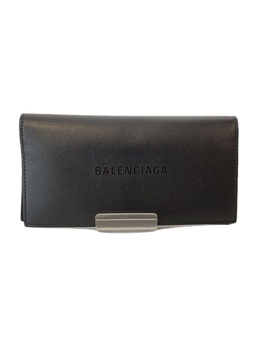 Balenciaga Balenciaga Leather Long Wallet Black Size ONE SIZE - 1 Thumbnail
