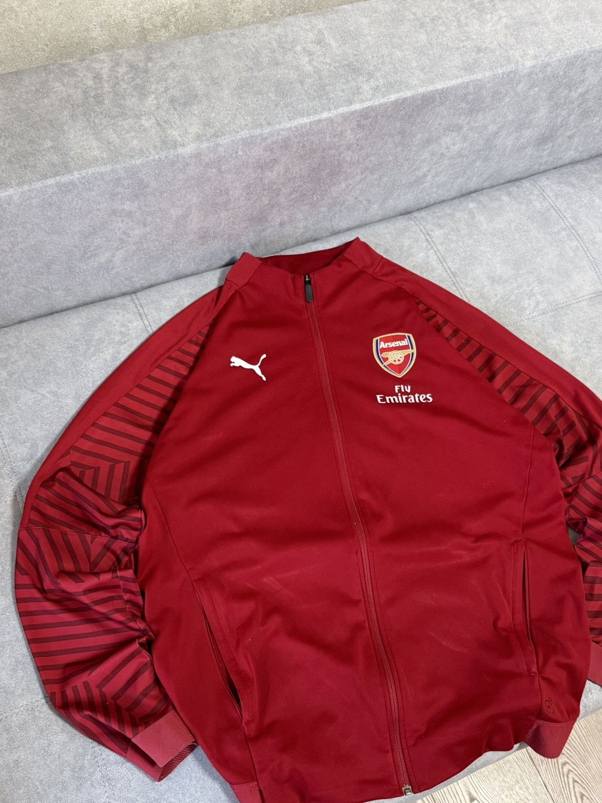 Puma × Vintage Puma Arsenal F. C. zip jacket hoodie soccer jersey size XL Size US XL / EU 56 / 4 - 7 Thumbnail