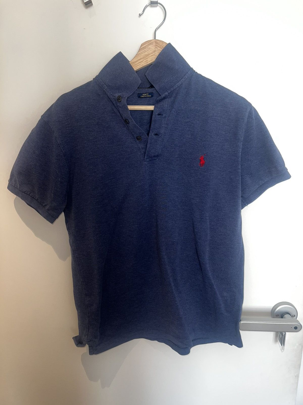 Polo Ralph Lauren Polo Ralph Lauren Slim Fit Stretch Mesh Polo Shirt Navy SM Size US M / EU 48-50 / 2 - 1 Thumbnail