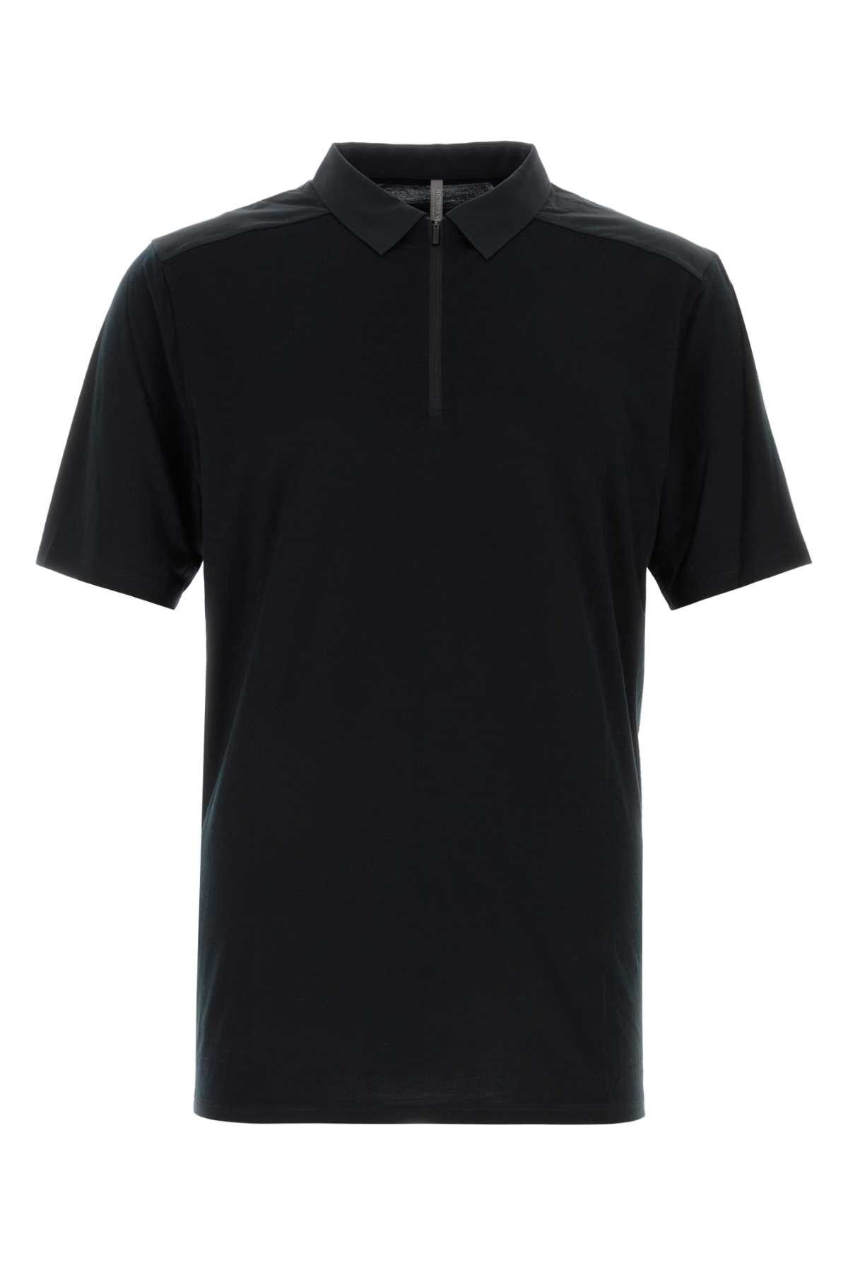 Veilance Black Wool Blend Frame Polo Shirt Size US S / EU 44-46 / 1 - 1 Thumbnail