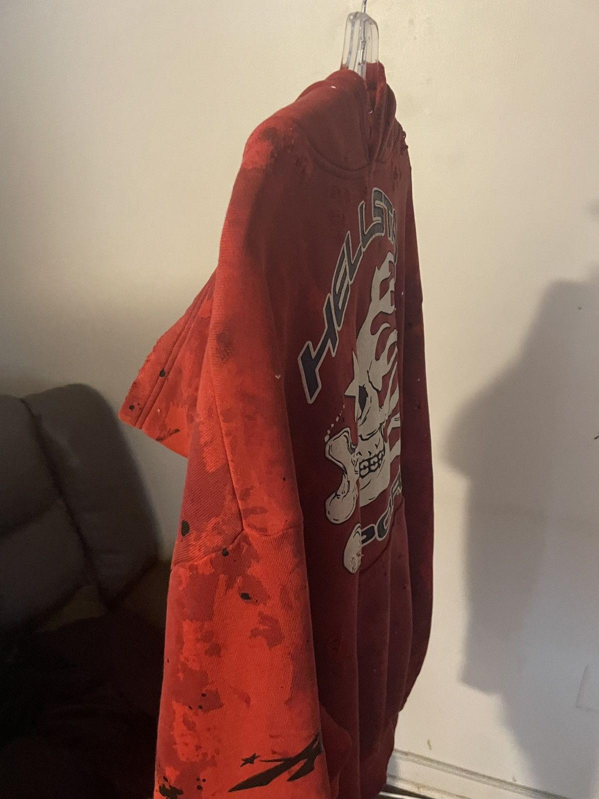 HELLSTAR Hellstar Sports Tie-Dye Skull Hoodie 'Red' ~ Size US M / EU 48-50 / 2 - 4 Thumbnail