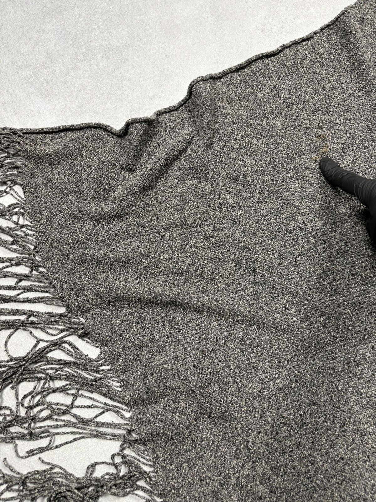 Fendi Fendi Archive 90s Made in Italy Grey Knit Wool Throw Scarf Size ONE SIZE - 14 Thumbnail