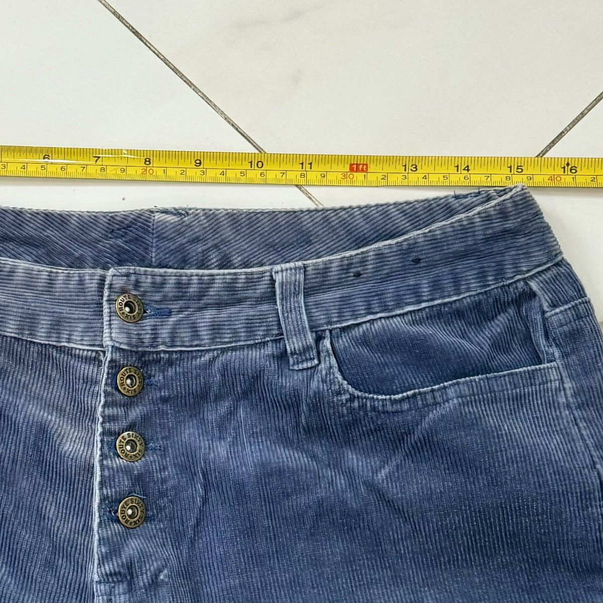 Route 66 × Vintage VINTAGE ROUTE 66 NAVY FLARE CORDUROY PANTS! Size US 30 / EU 46 - 9 Thumbnail