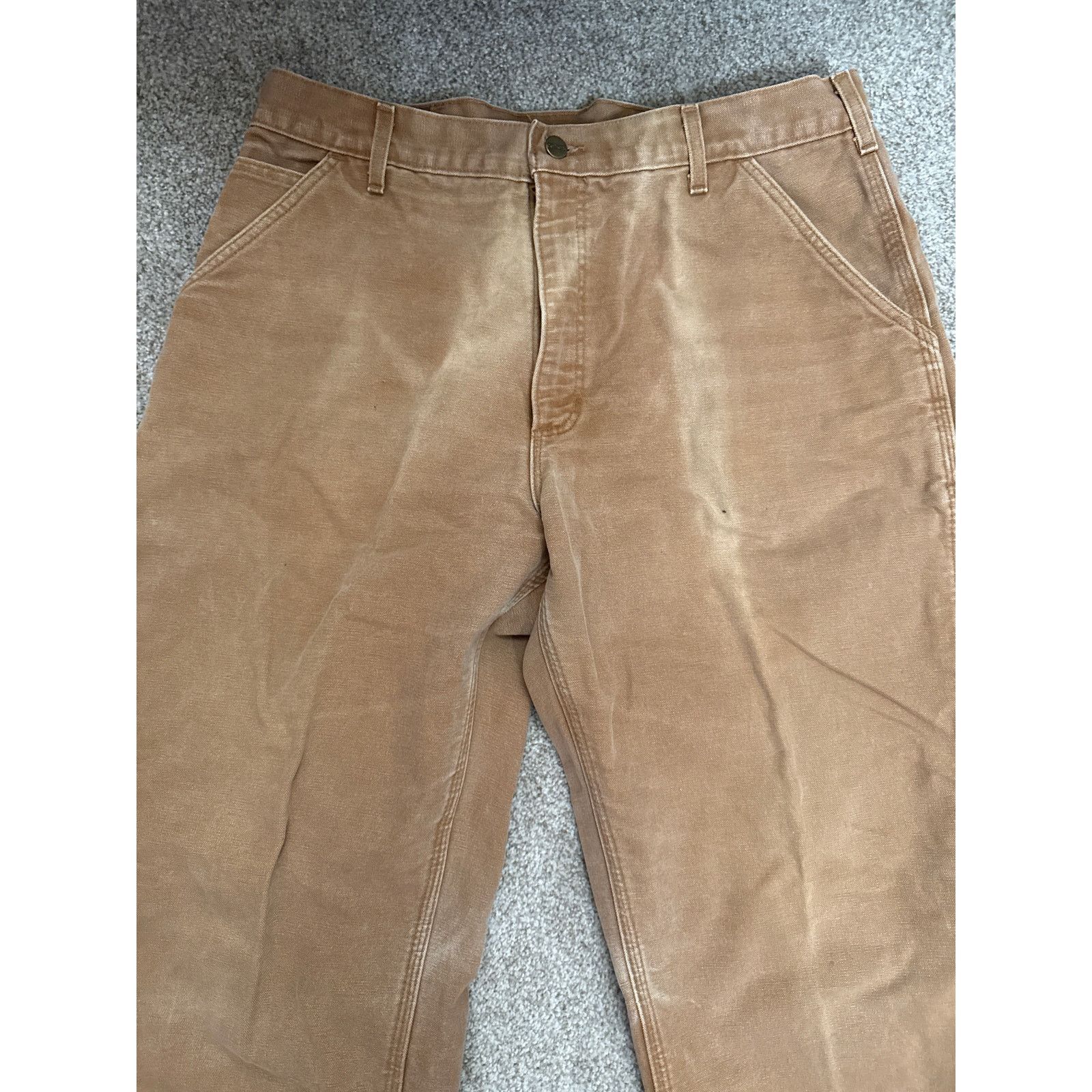 Carhartt Carhartt Tan Canvas Workwear Utility Carpenter Pants,36x30 Size US 36 / EU 52 - 2 Thumbnail