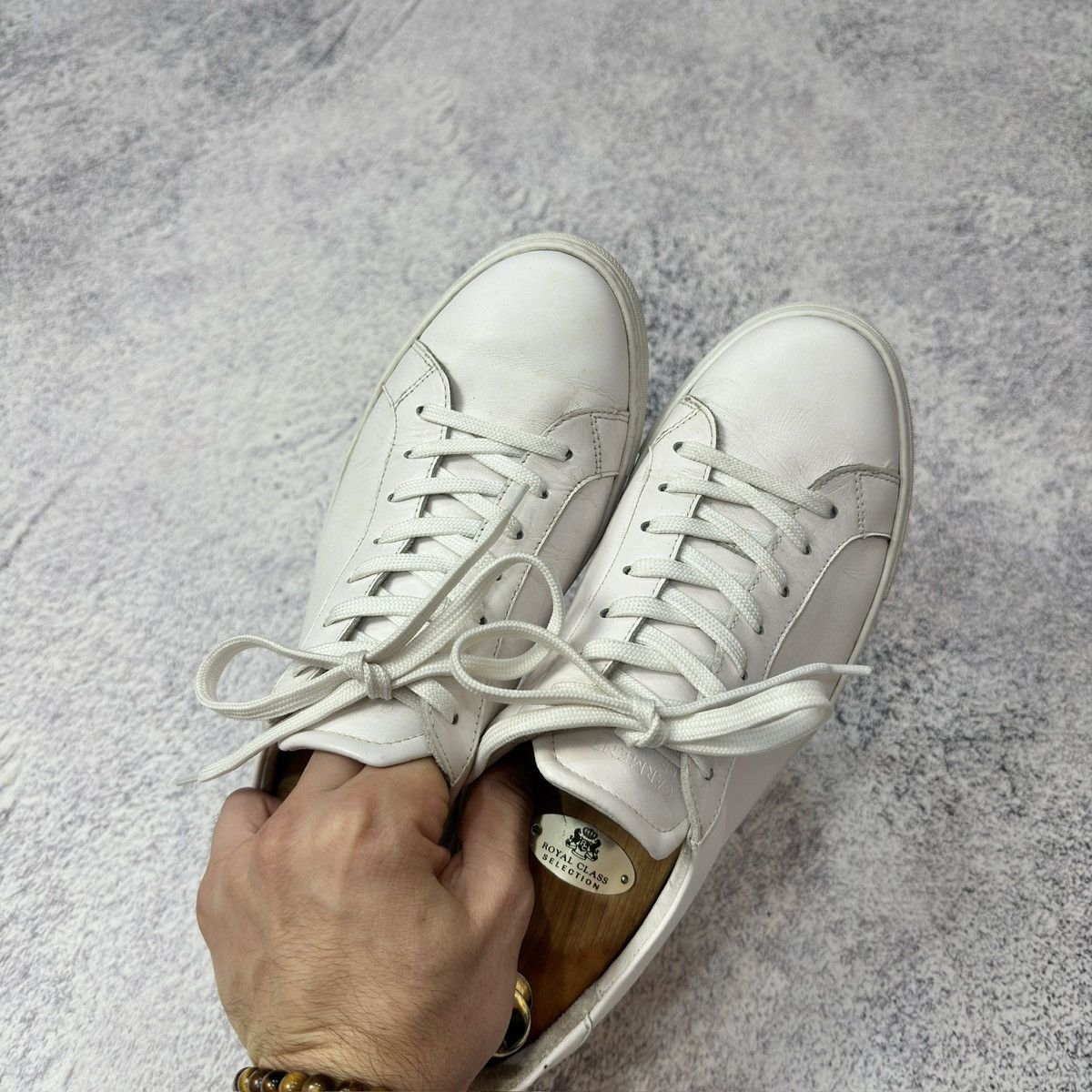 Designer × Garment Project Garment Project White Leather US9 UK8 EU42 27cm Size US 9 / EU 42 - 7 Thumbnail
