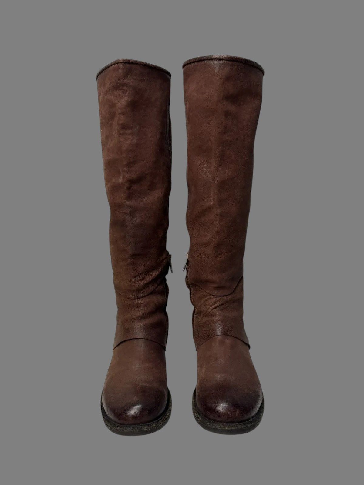 If Six Was Nine Vintage Italian Leather Tall Boots A.S.98 Rick Owens Look Size US 9 / IT 39 - 2 Thumbnail