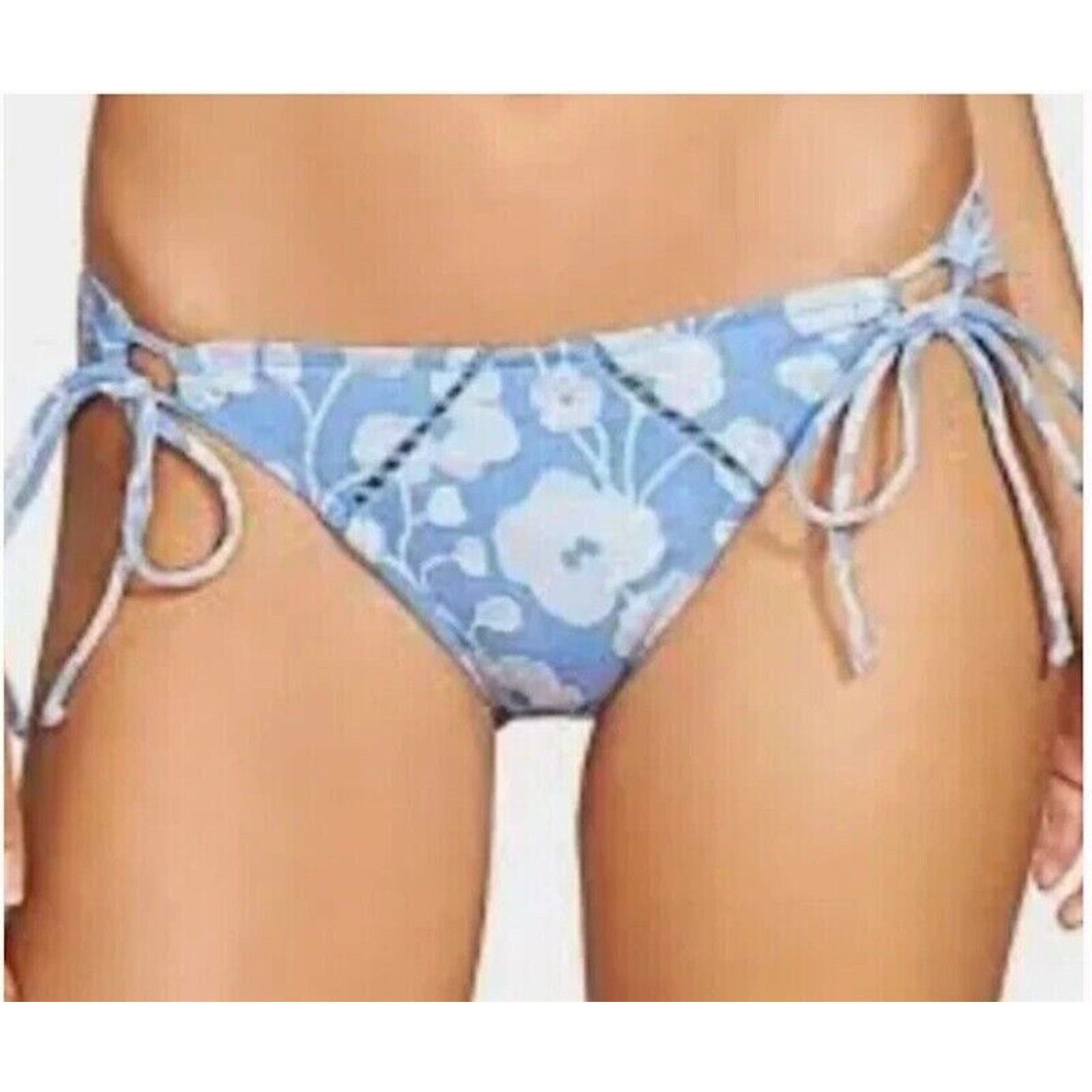 Other NWT ROBIN PICCONE Sadie Raised Floral Bikini Bottom Blue XS Size XS / US 0-2 / IT 36-38 - 2 Thumbnail