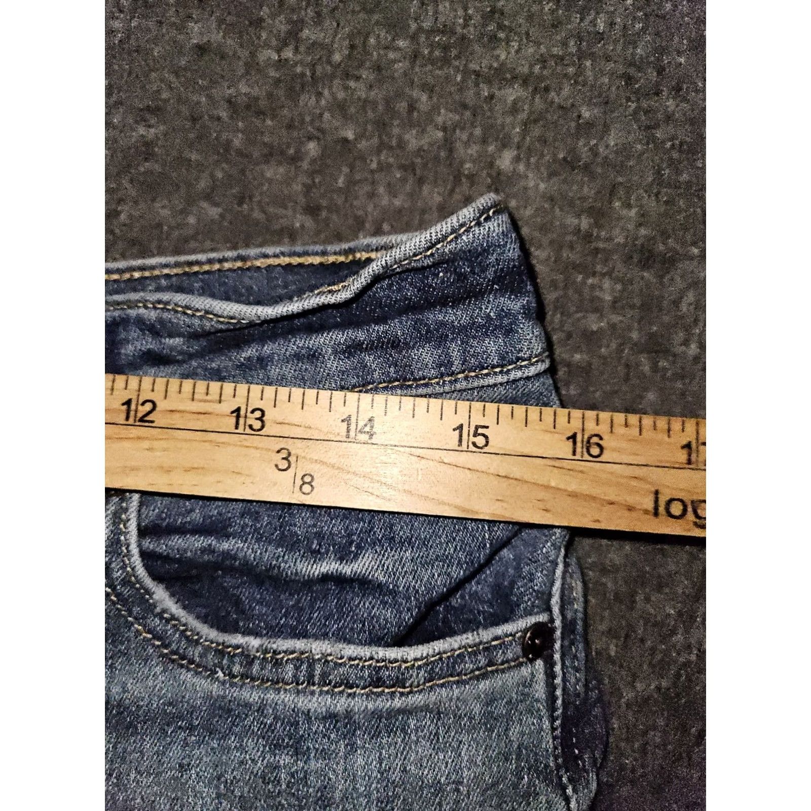 Vintage VINTAGE Eunina Rocky Super High Rise Boyfriend Jeans Women 11/30 Blue Distressed 90s Bohemian Preppy Mens Womens Size 32" / US 10 / IT 46 - 4 Thumbnail
