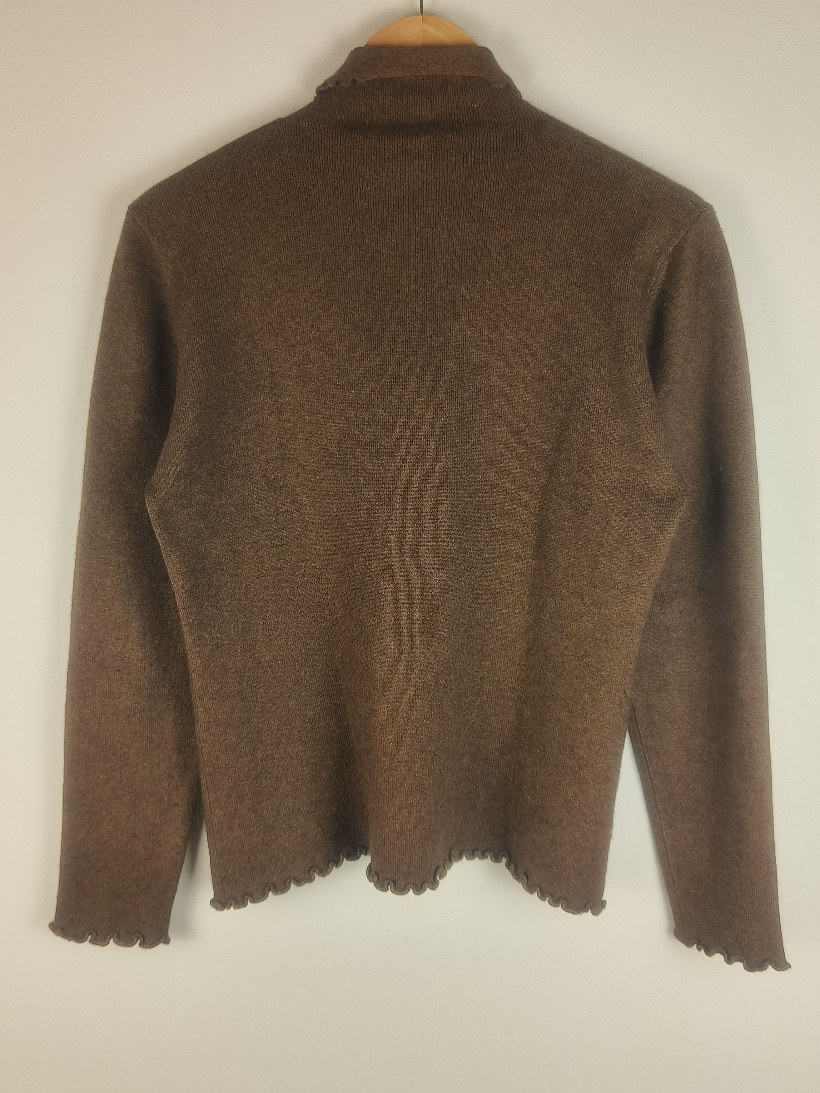 Vintage Allude by Andrea Karg Silk Cashmere Mock Neck Sweater Size XL / US 12-14 / IT 48-50 - 4 Thumbnail