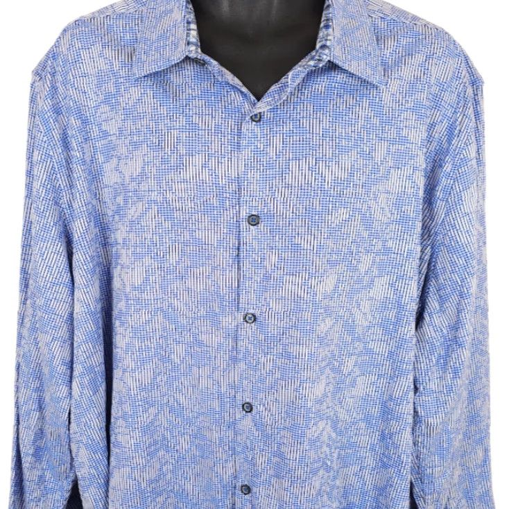 Robert Graham Robert Graham Shirt Mens 4XL Blue Electric Slide Classic Fit Shirt Size US XXL / EU 58 / 5 - 2 Thumbnail