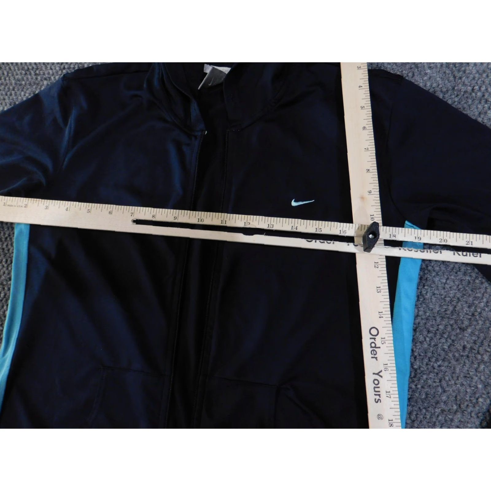 Nike Nike Jacket Womens Large Navy Blue Athletic Full Zip Hoodie Swoosh Logo Size M / US 6-8 / IT 42-44 - 5 Thumbnail
